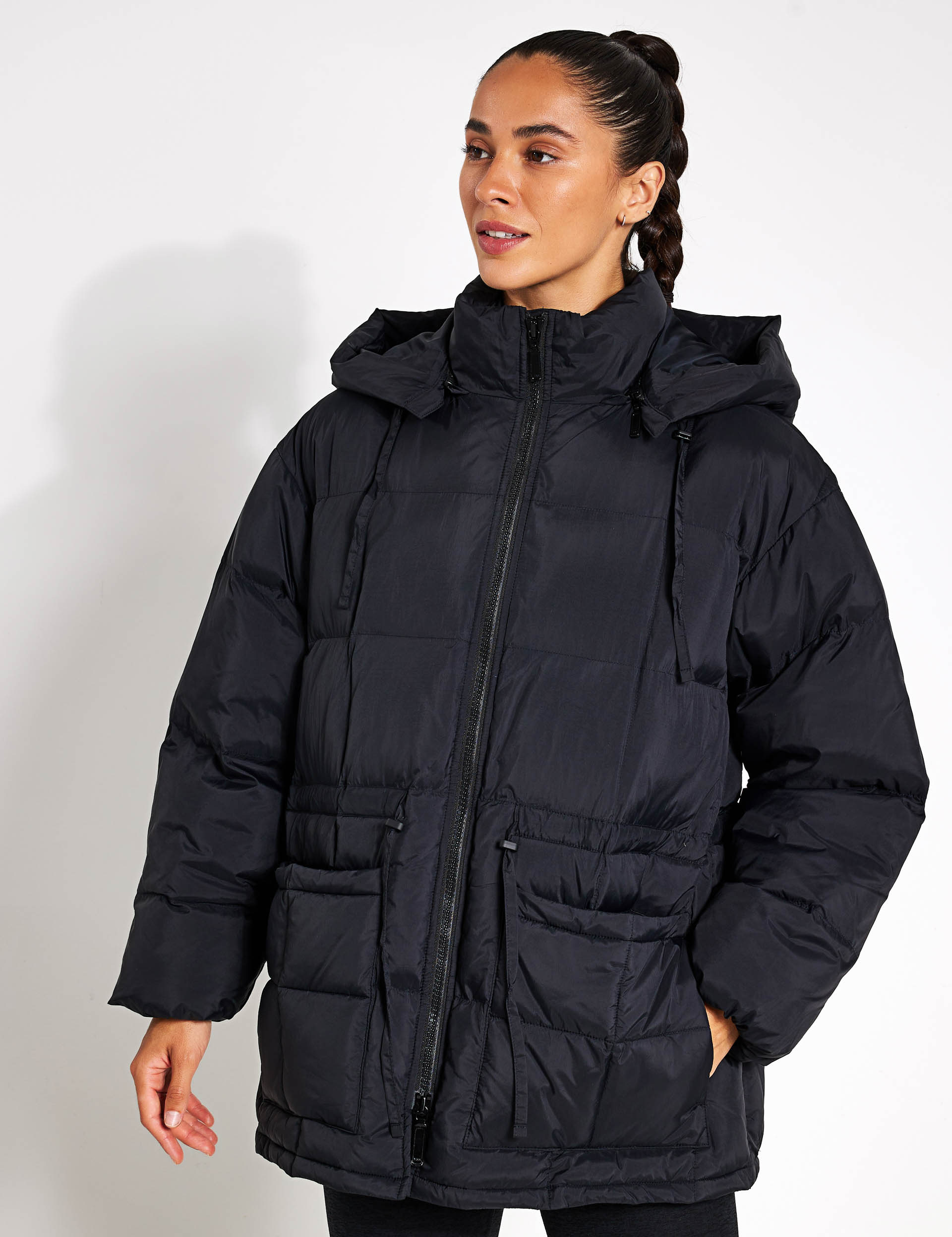 Hooded Funnel Neck Puffer Jacket Beyond Yoga M&S
