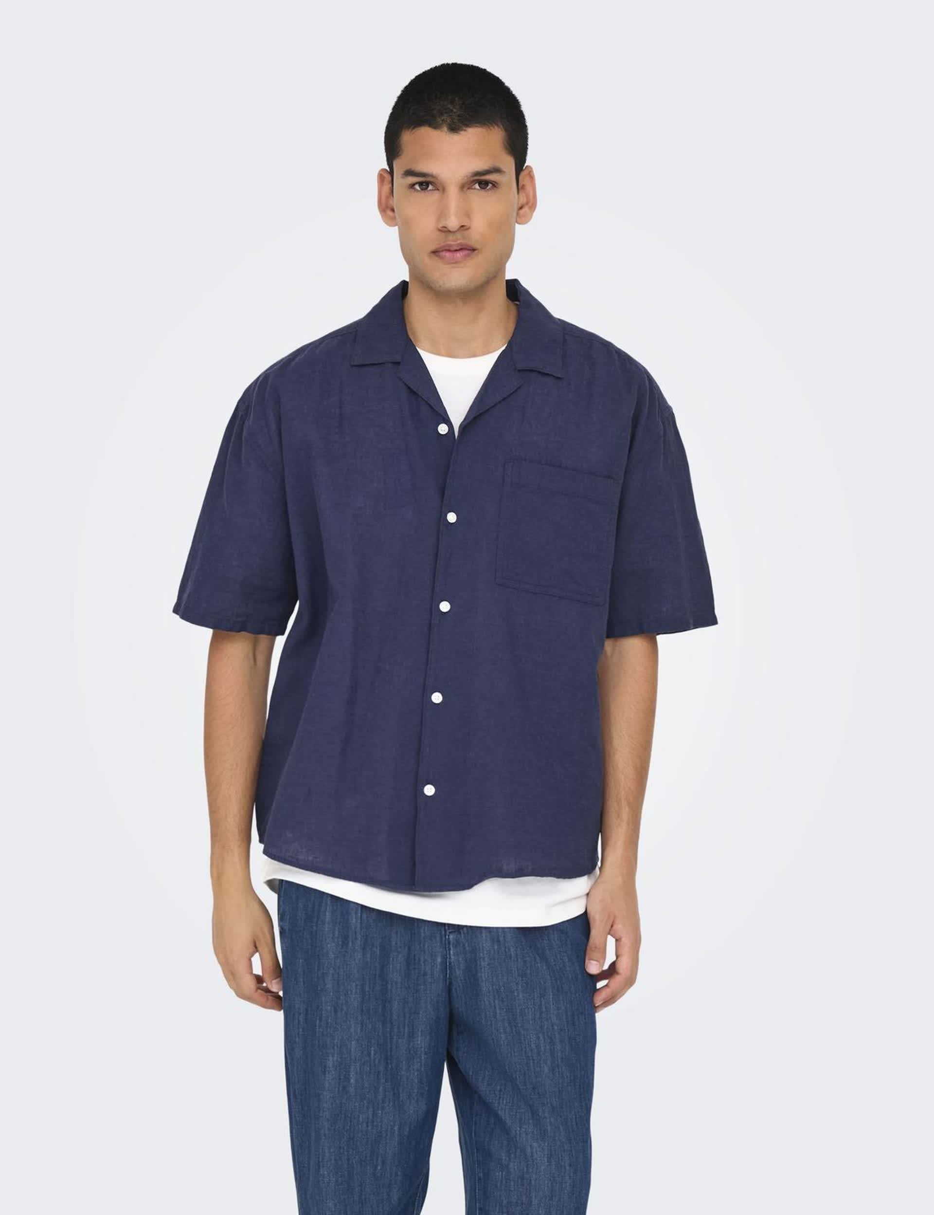 Onlyasmin-siesta Ls Linen Bl Shirt - Zand main image 1