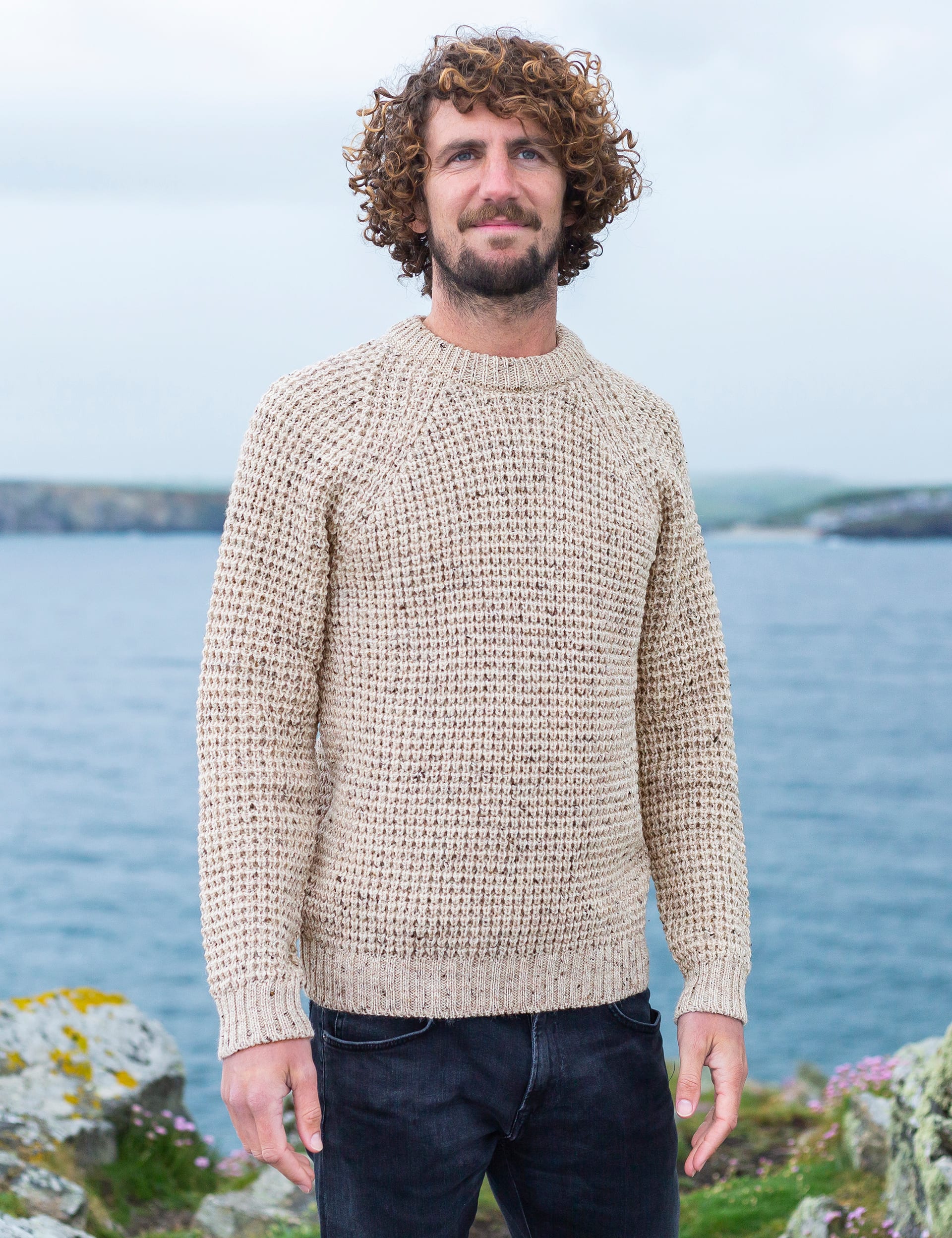 Pure Wool Textured Crew Neck Jumper | Celtic & Co. | M&S