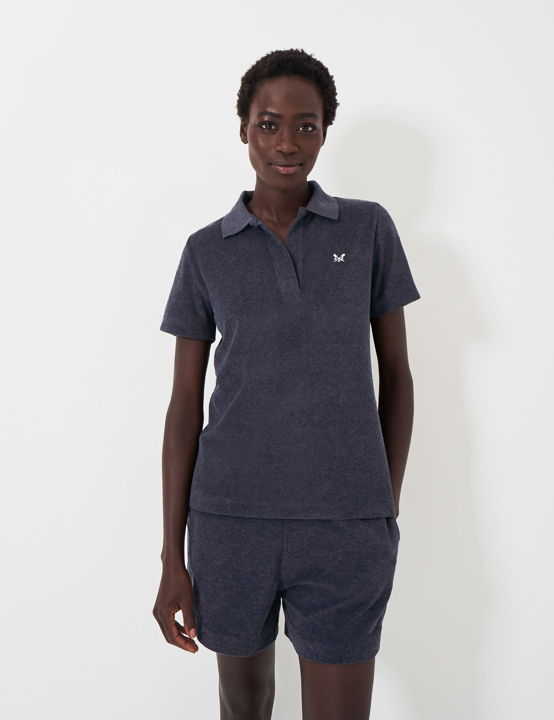 Cotton Rich Towelling Polo Shirt | Crew Clothing | M&S