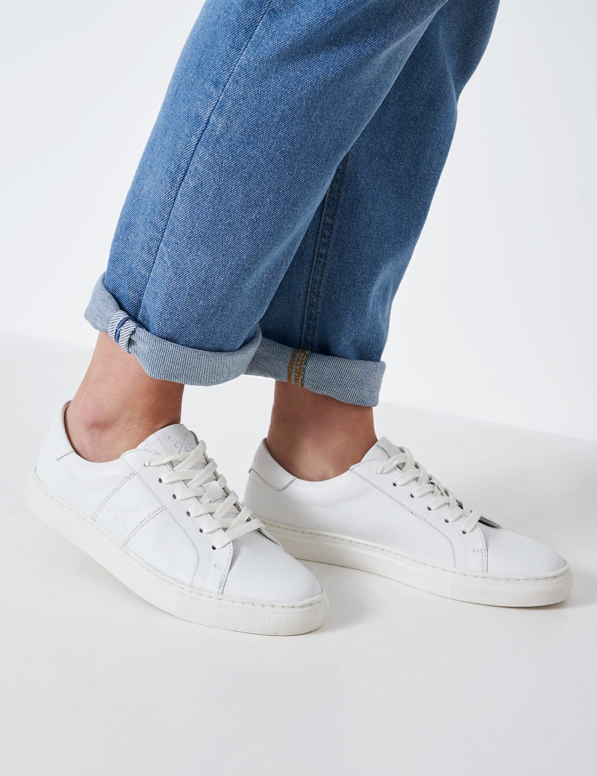 Leather Lace Up Trainers | Crew Clothing | M&S