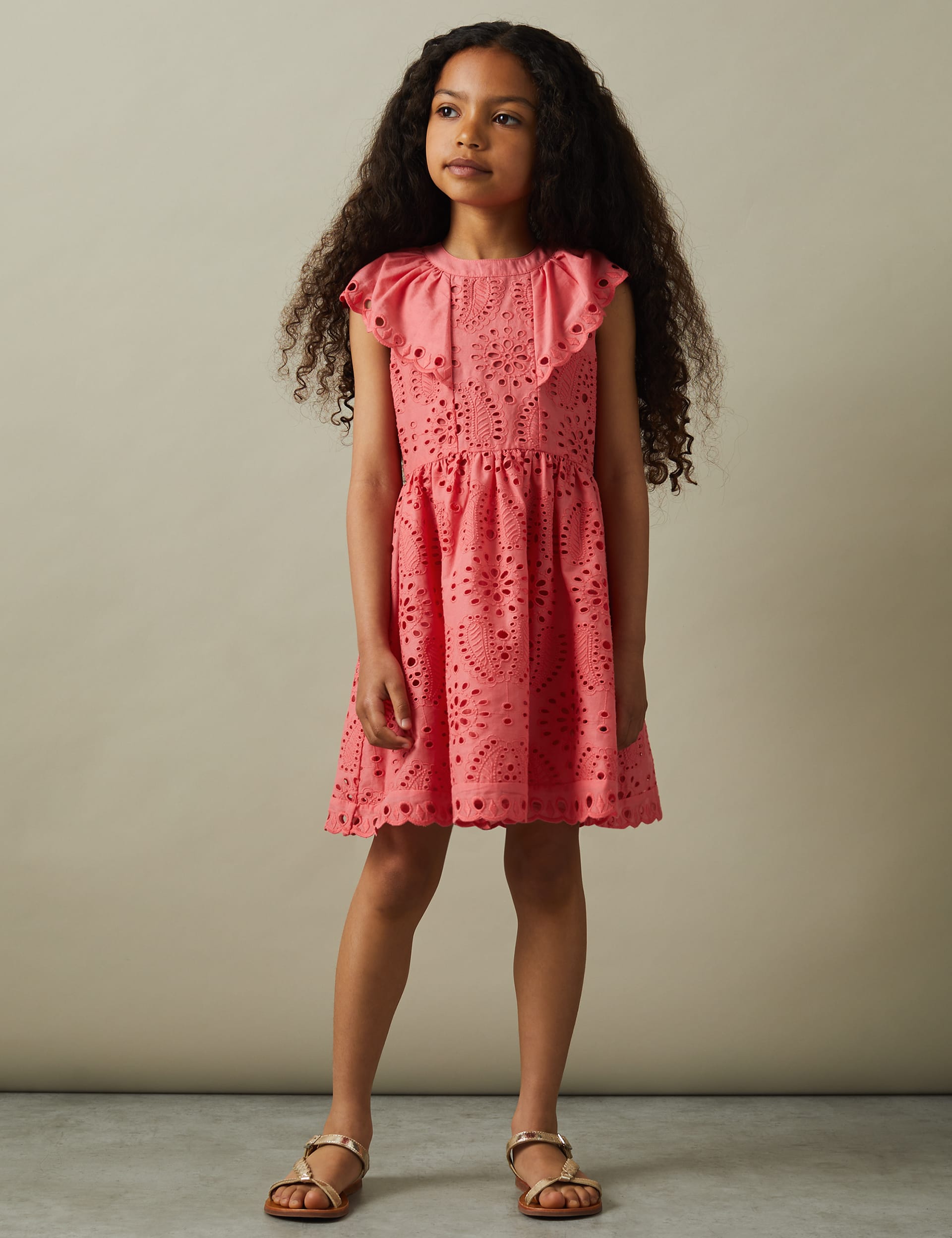 Pure Cotton Embroidered Dress (4-14 Yrs) | Reiss | M&S