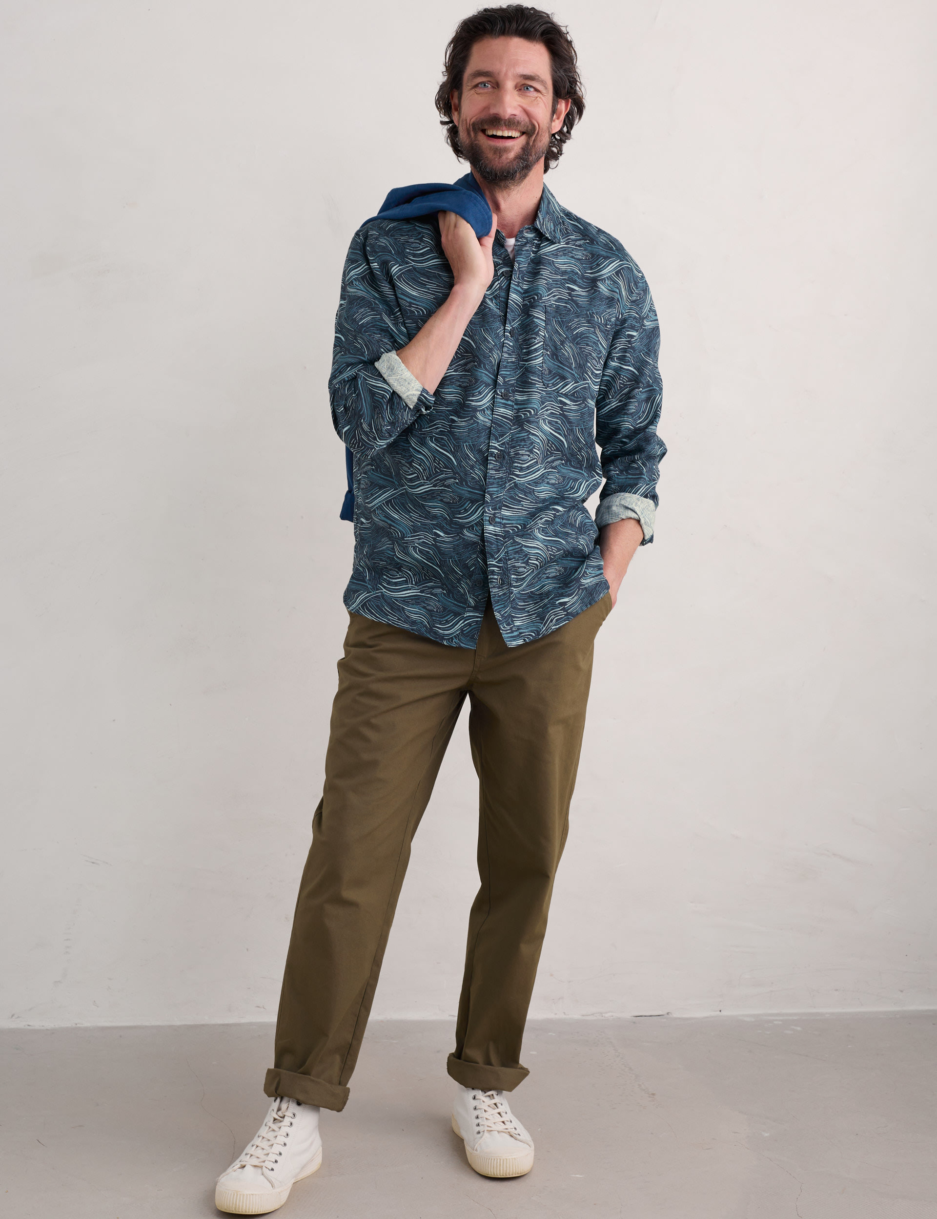 Pure Linen Print Shirt Seasalt Cornwall Mands