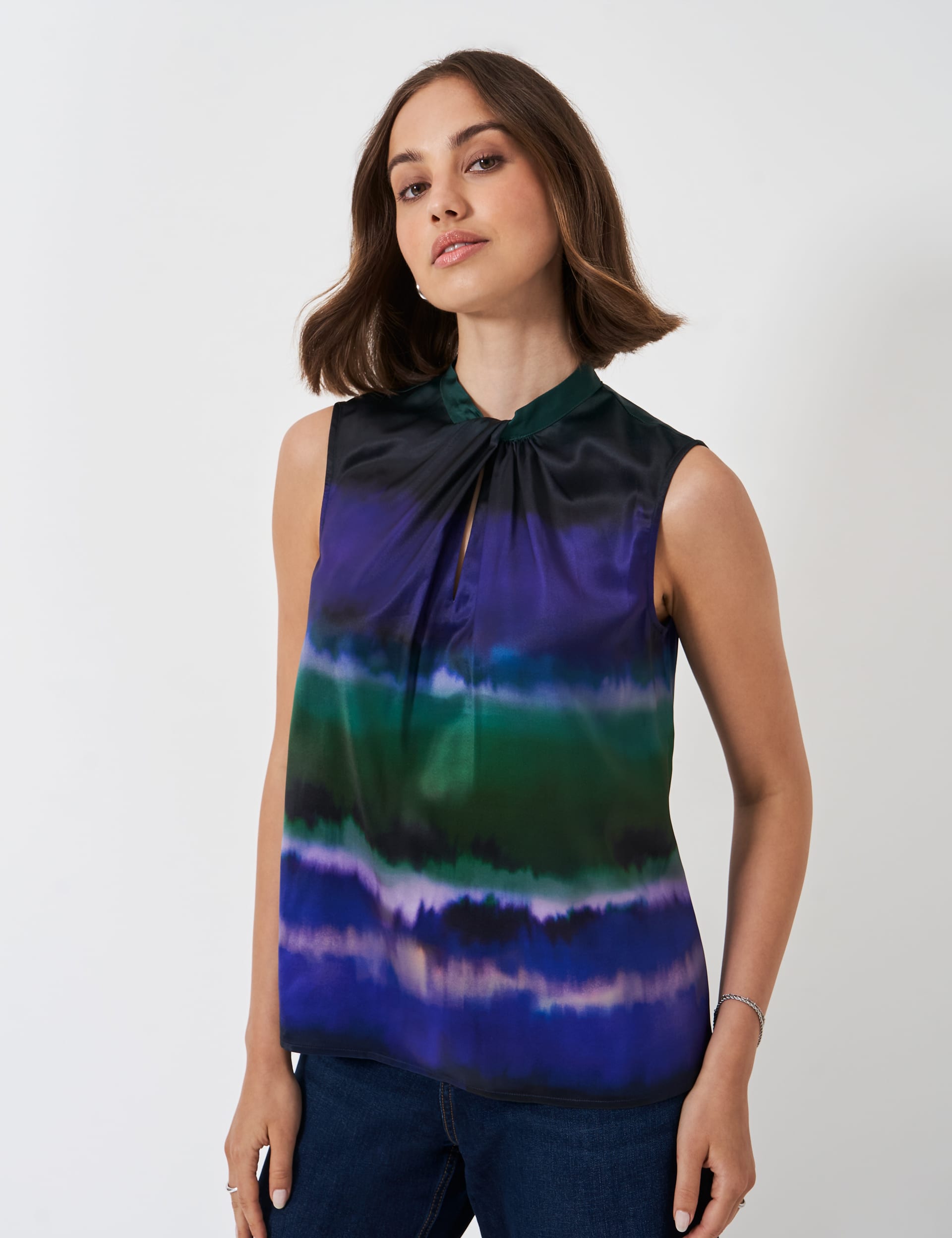 Twist Neck Shell Blouse | Crew Clothing | M&S
