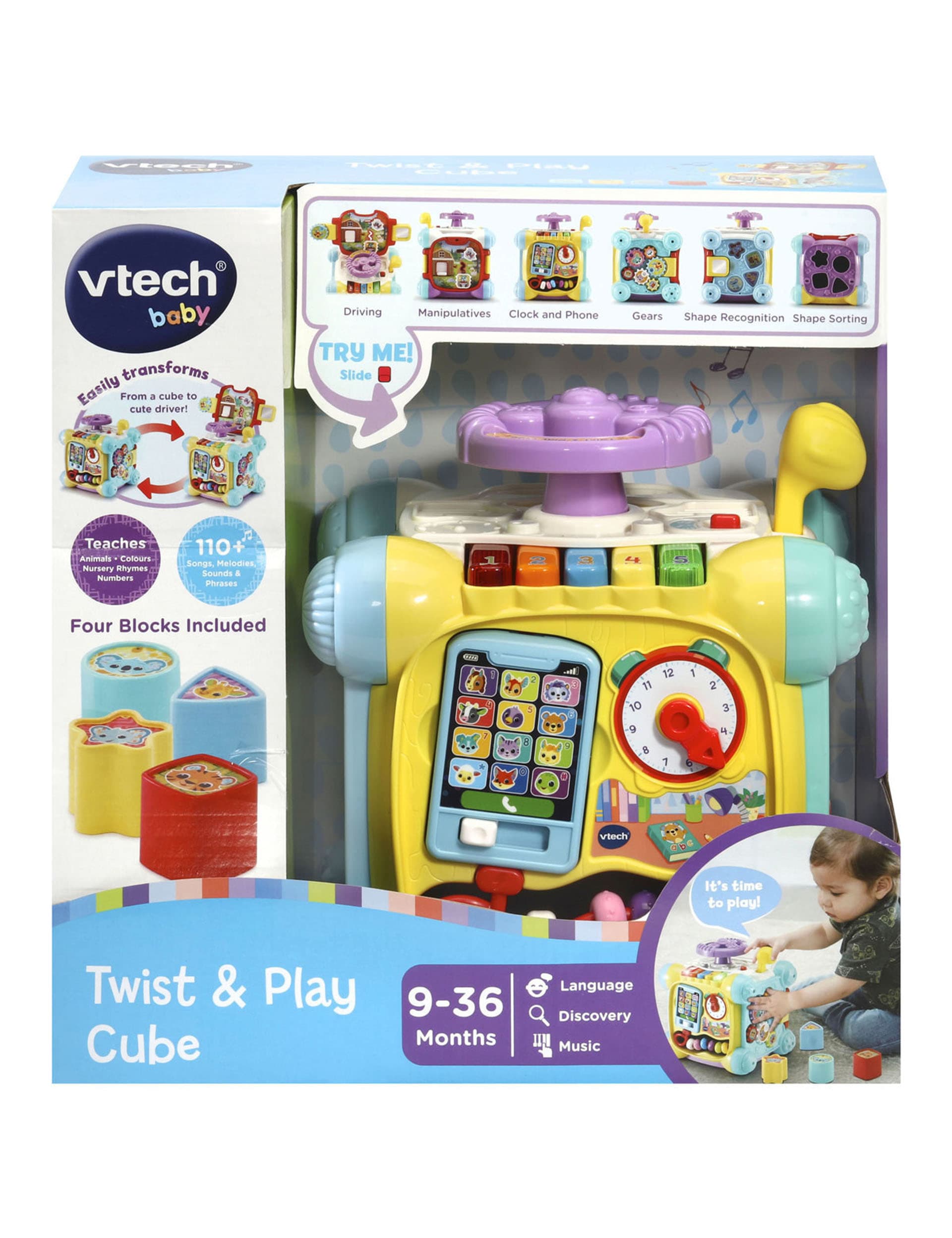 Twist & Play Activity Cube (9 Mths-3 Yrs) | Vtech | M&S