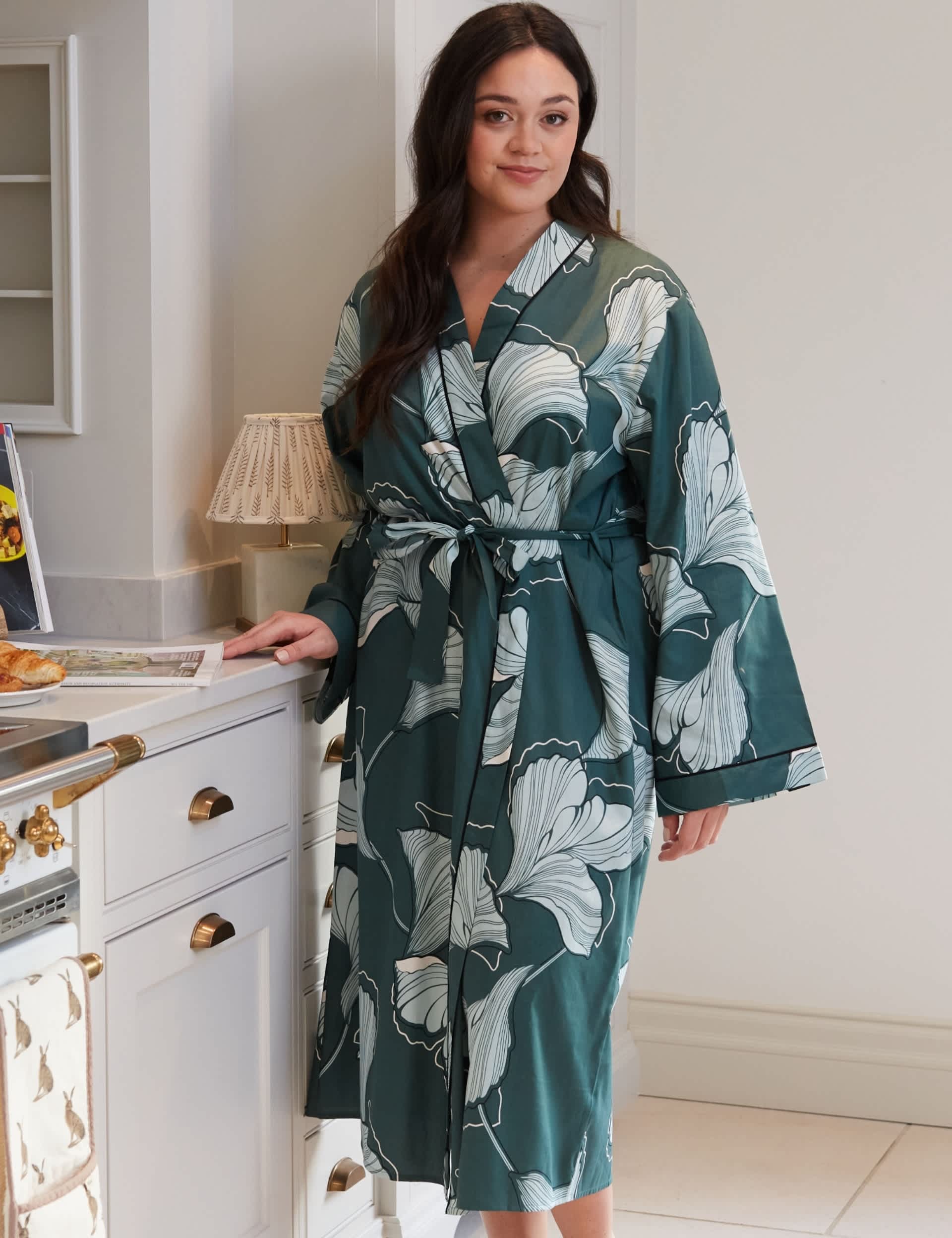 Cotton Modal Floral Dressing Gown by Cyberjammies at M&S