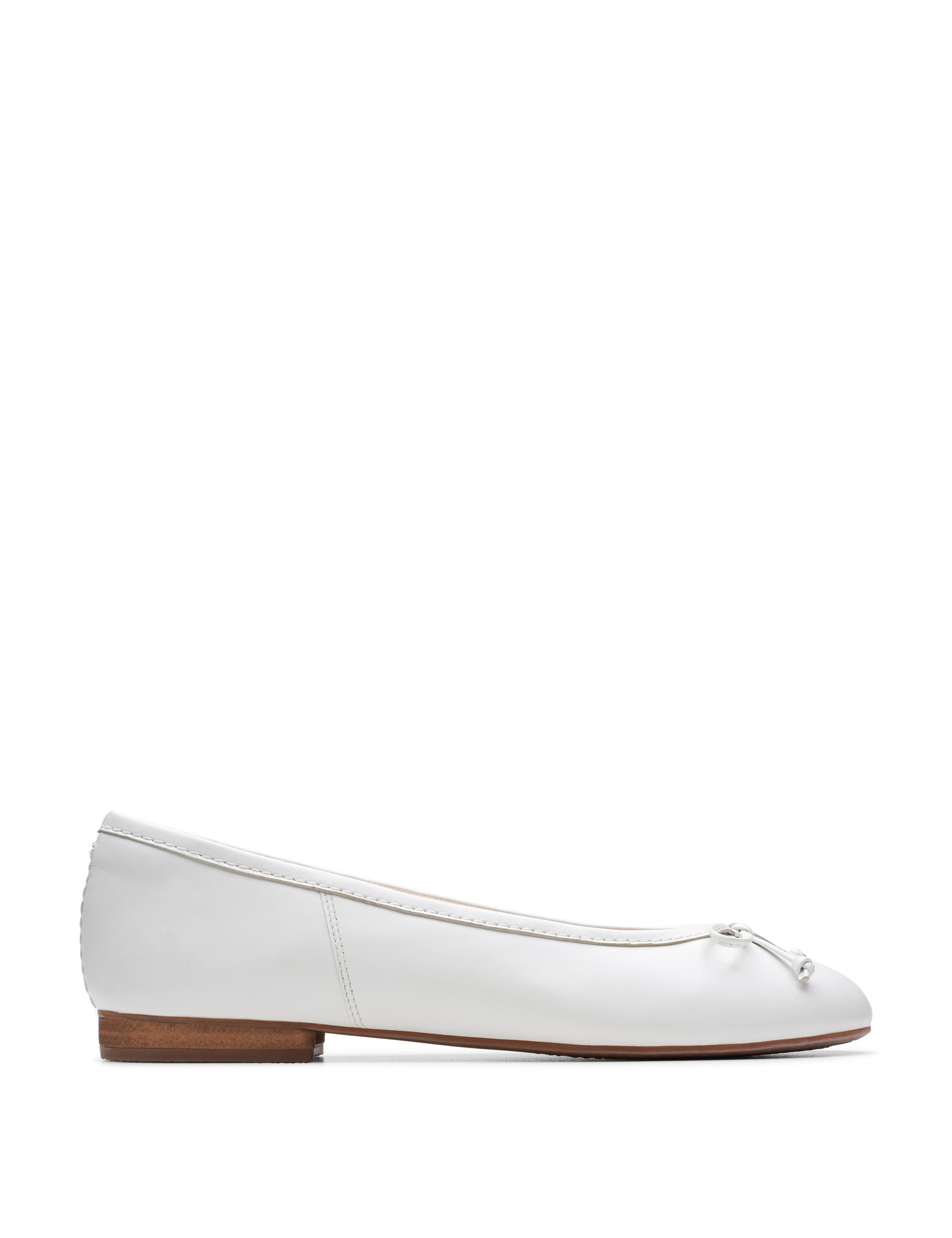 Leather Bow Slip On Flat Ballet Pumps | Clarks | M&S