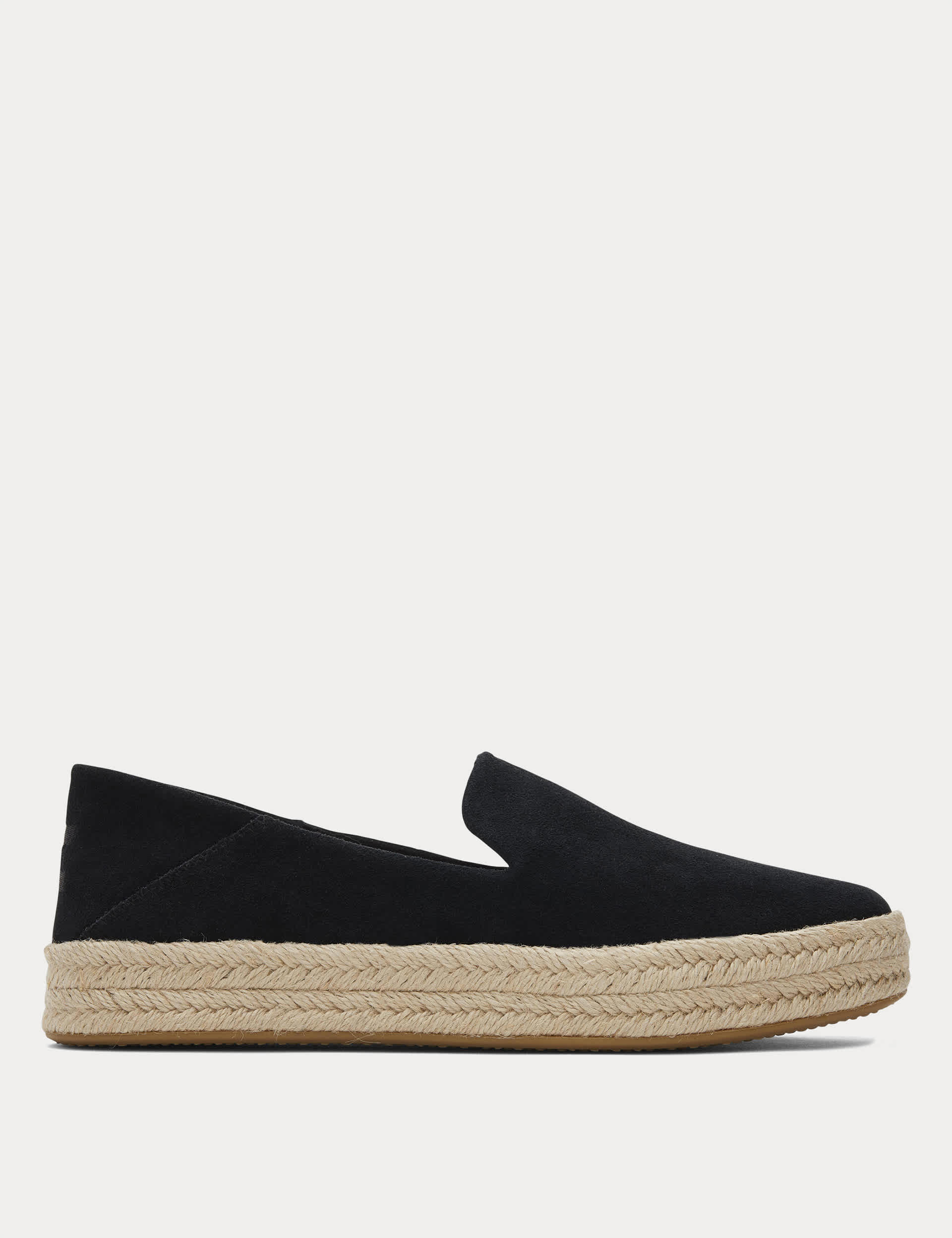 toms black leather women's espadrilles