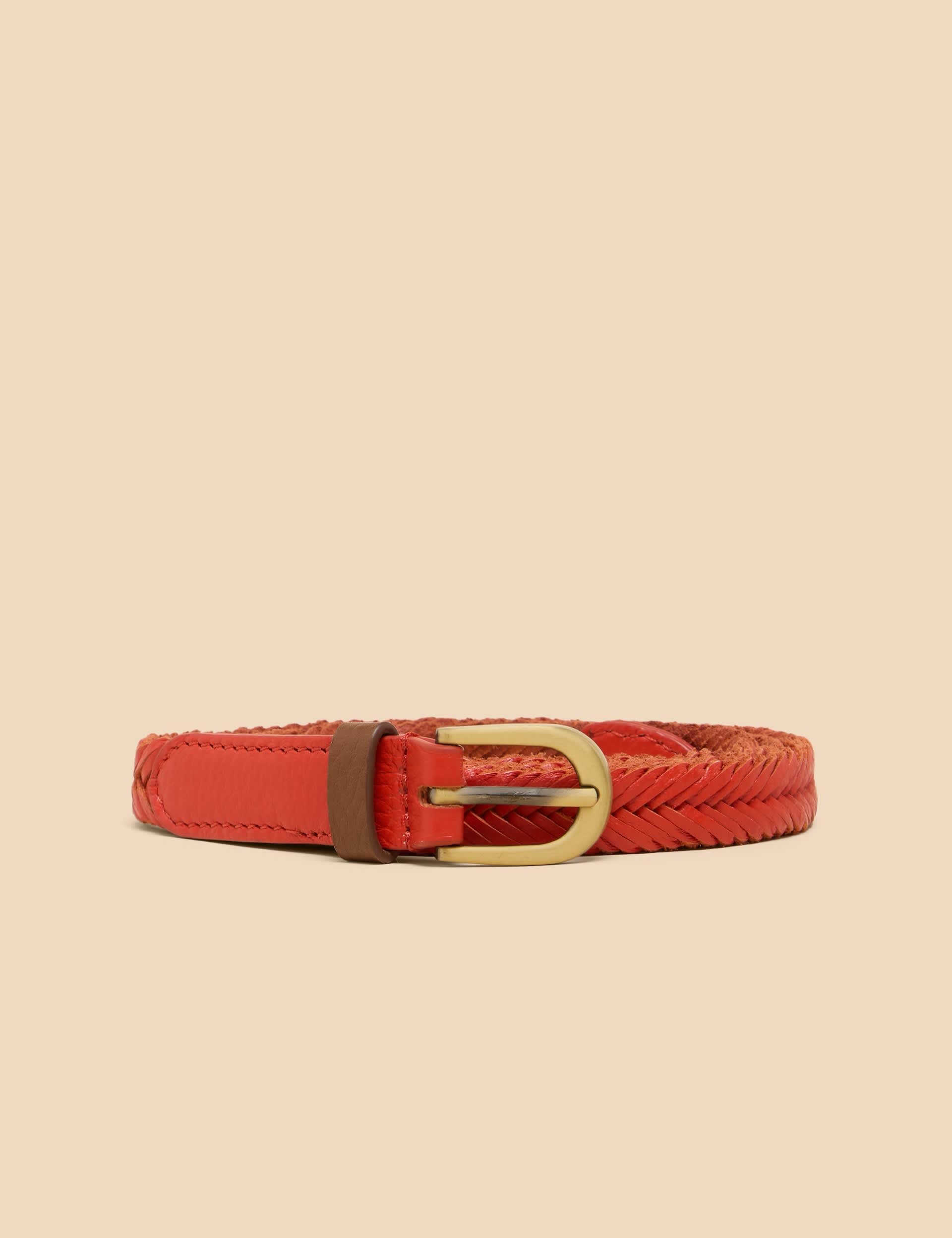 Leather Plaited Skinny Belt | White Stuff | M&S