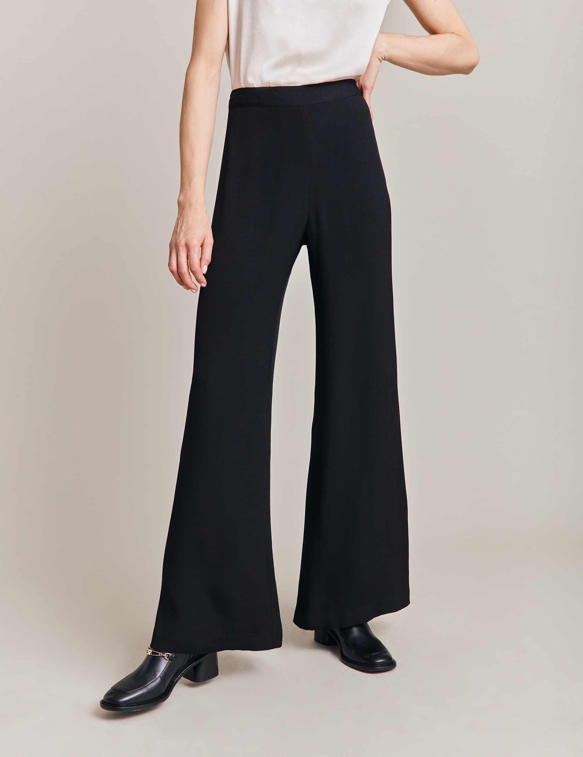 Side Zip Wide Leg Trousers | Ghost | M&S