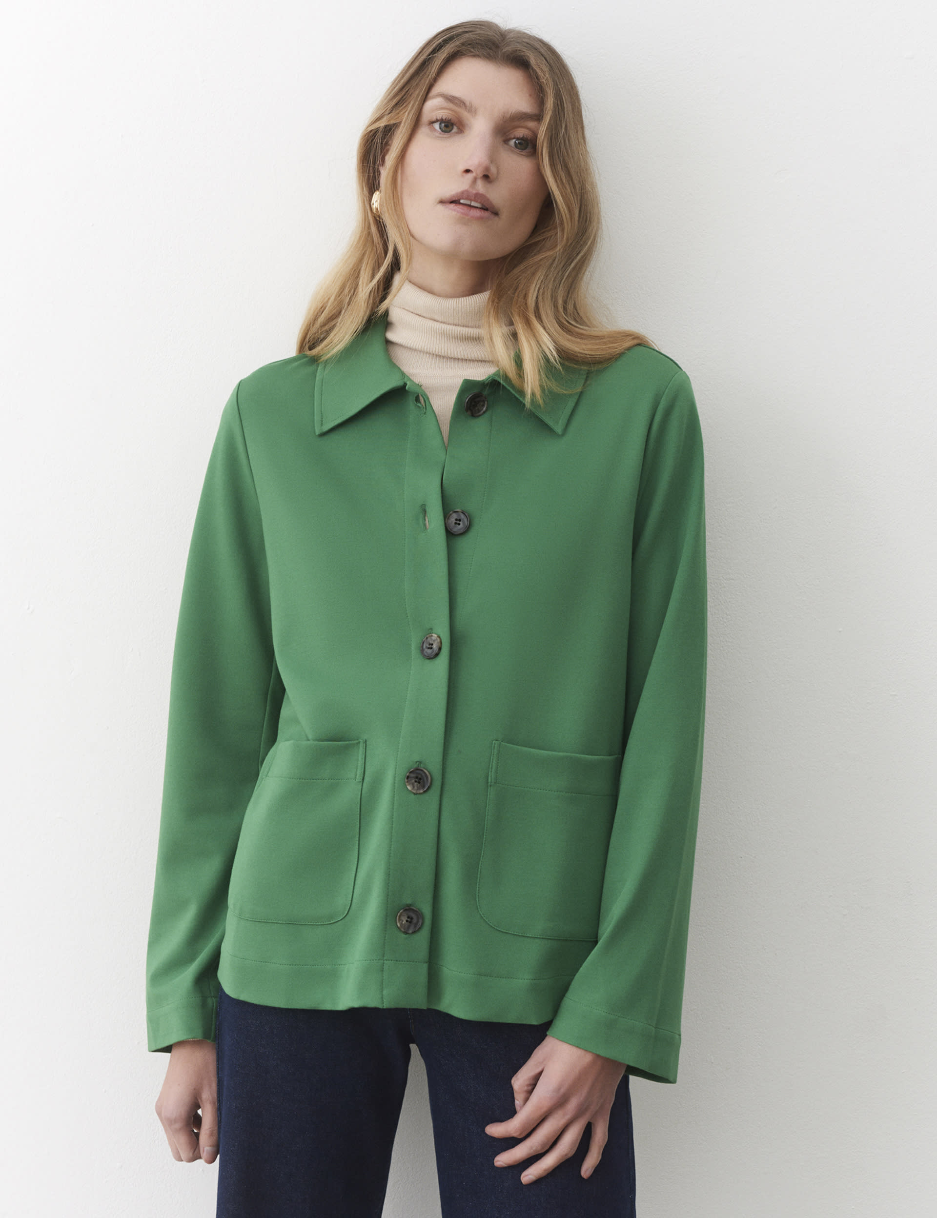 Ponte Jersey Collared Short Jacket | Finery London | M&S