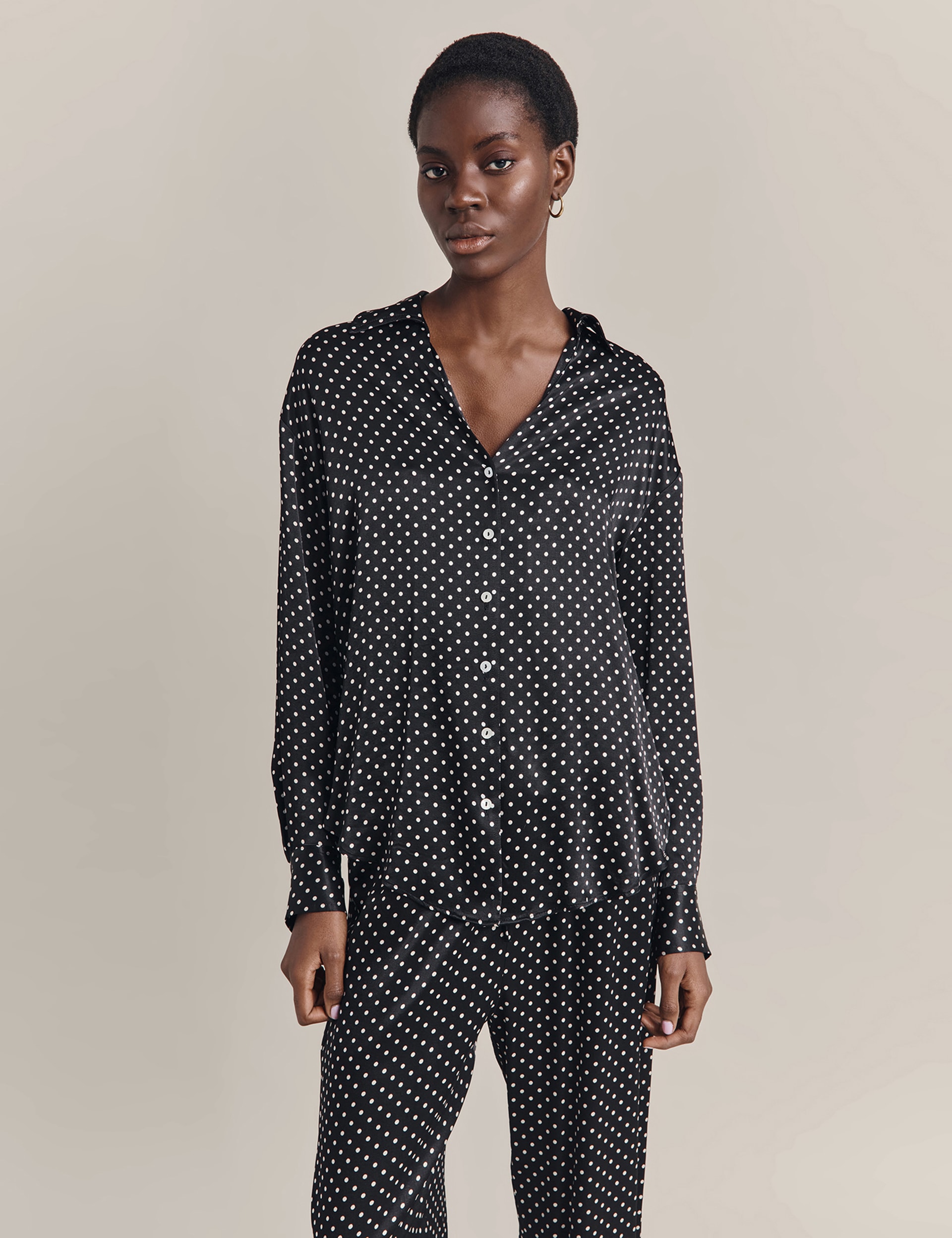 Satin Polka Dot Shirt | Ghost | M&S