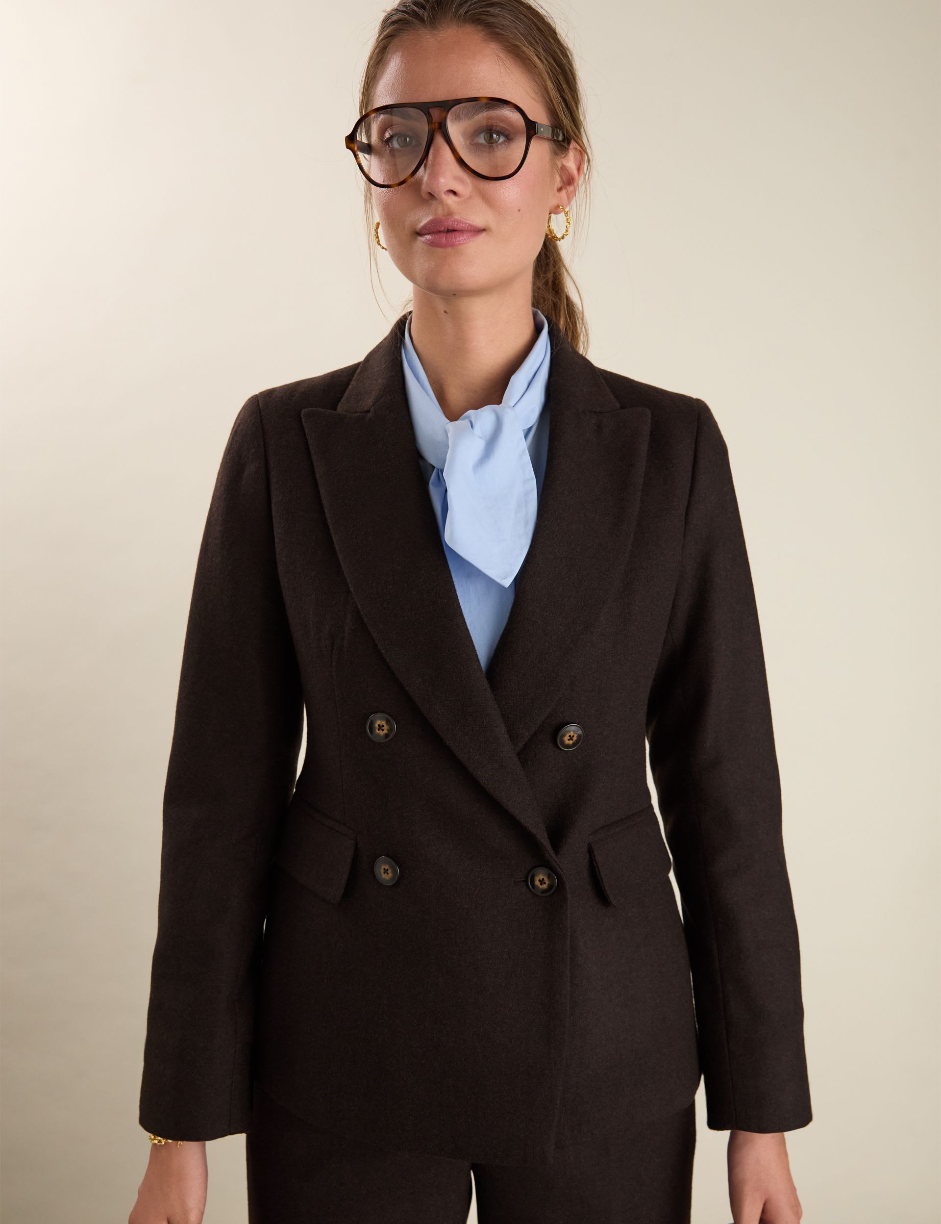Wool Rich Tailored Double Breasted Blazer BAUKJEN M S