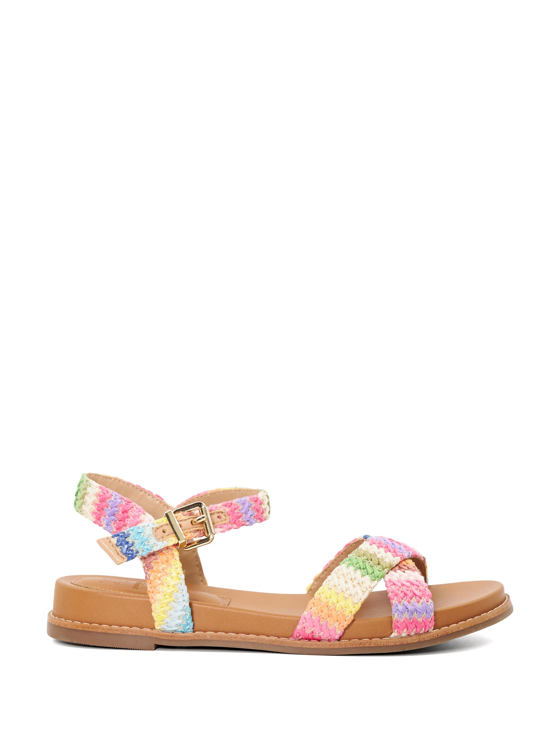 Woven Crossover Ankle Strap Flat Sandals | Dune London | M&S