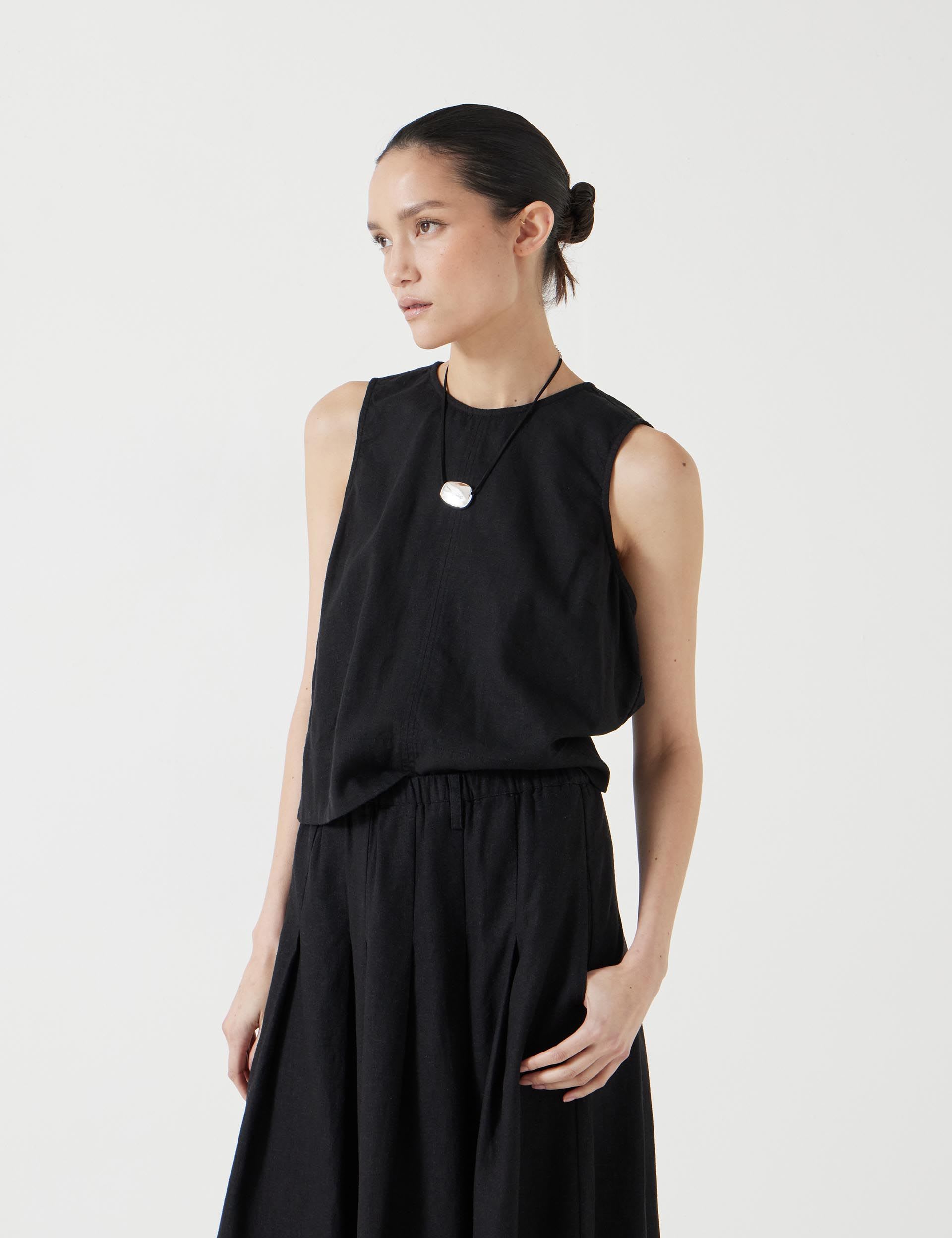 Linen Blend Shell Top | HUSH | M&S