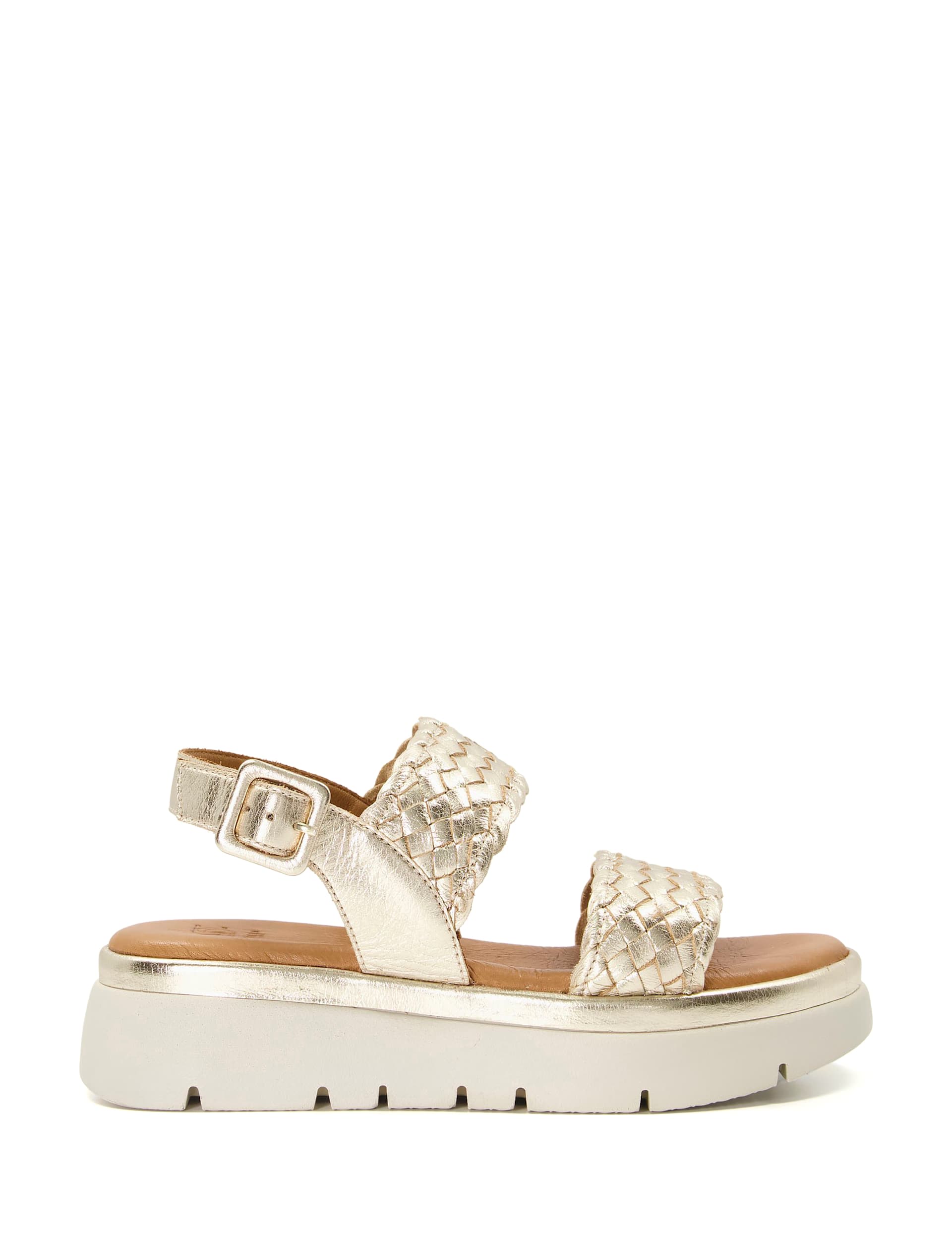 Leather Buckle Ankle Strap Flatform Sandals | Dune London | M&S