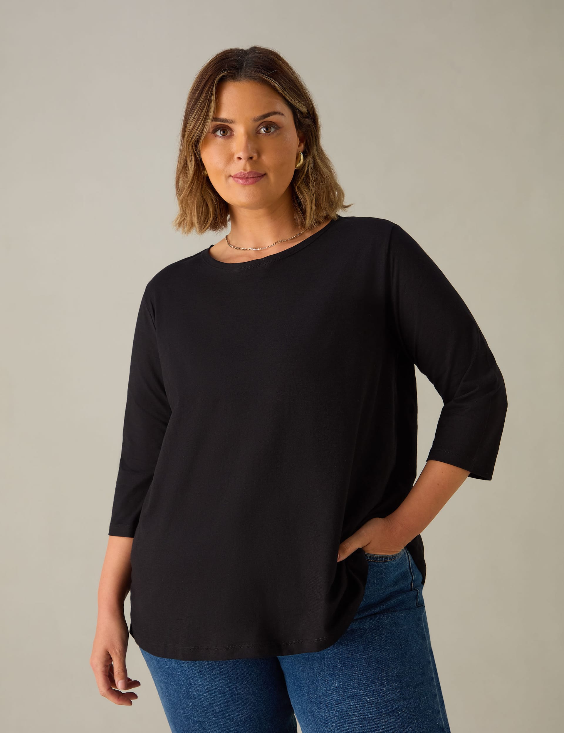 Pure Cotton Swing Tunic Top | Live Unlimited London | M&S