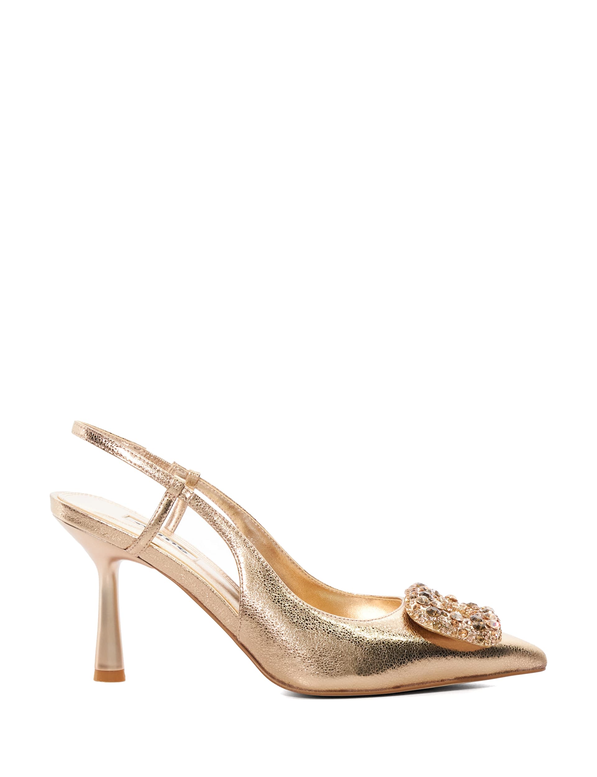 Brooch Front Stiletto Heel Slingback Shoes | Dune London | M&S