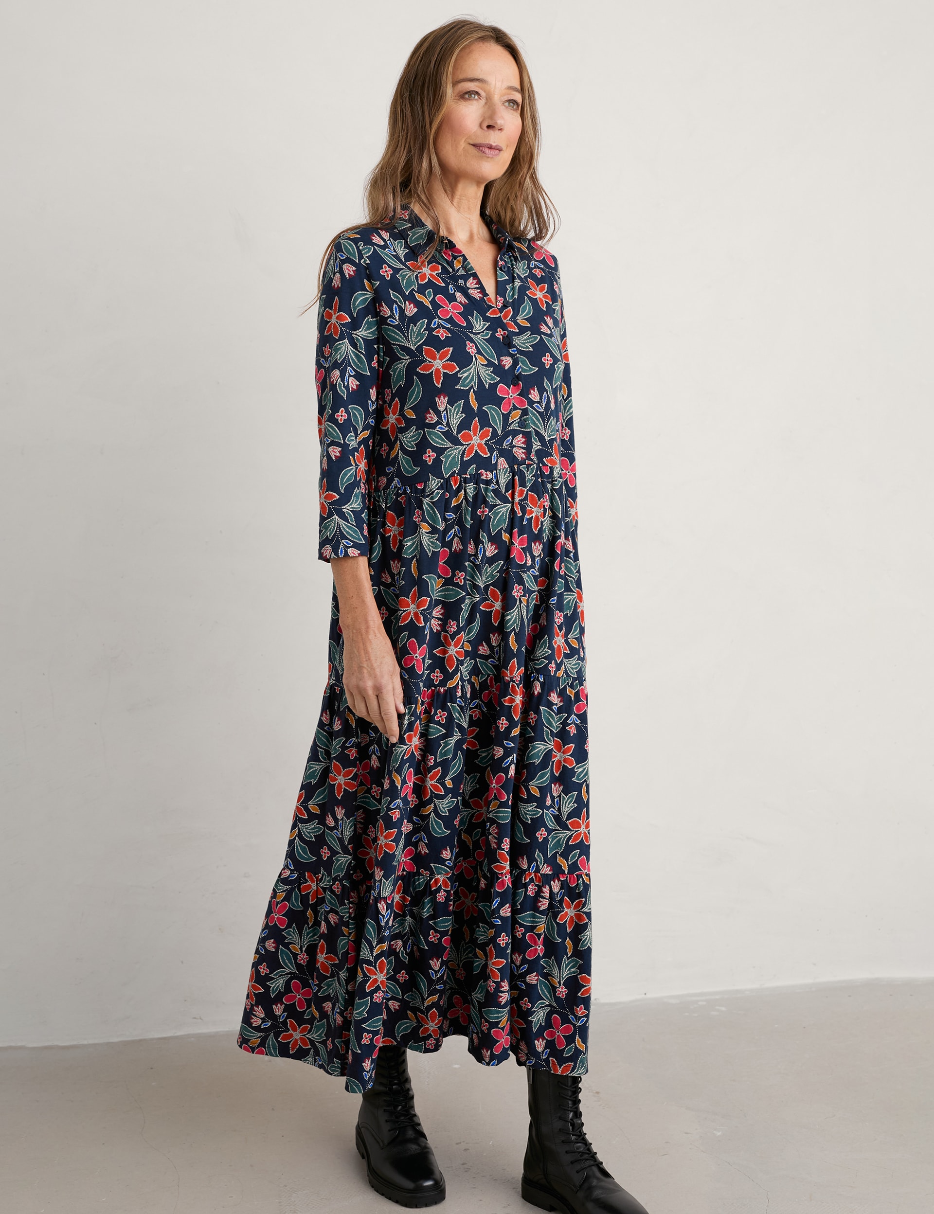 Organic Cotton Floral Midaxi Shirt Dress | Seasalt Cornwall | M&S