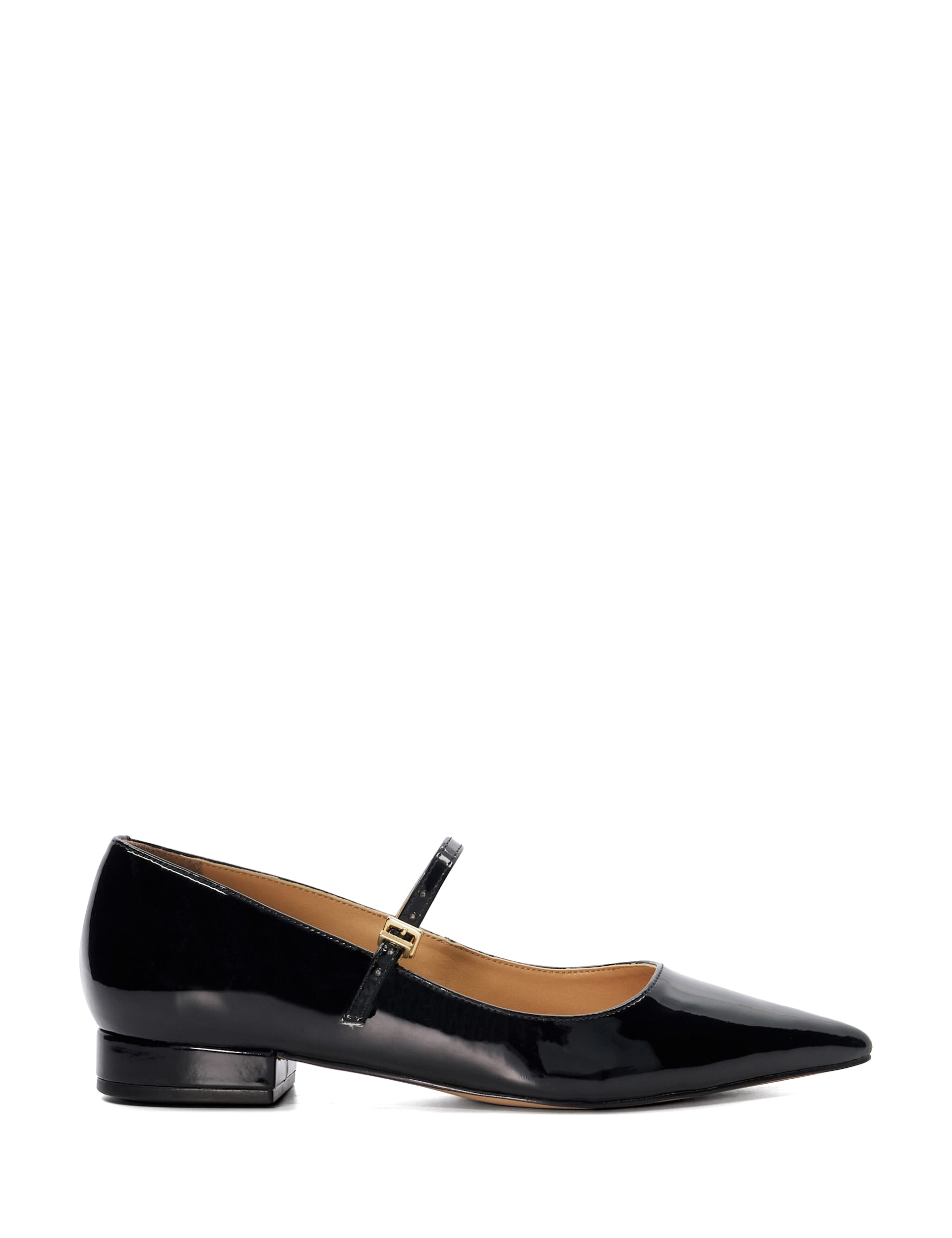 Patent Block Heel Ballet Pumps | Dune London | M&S