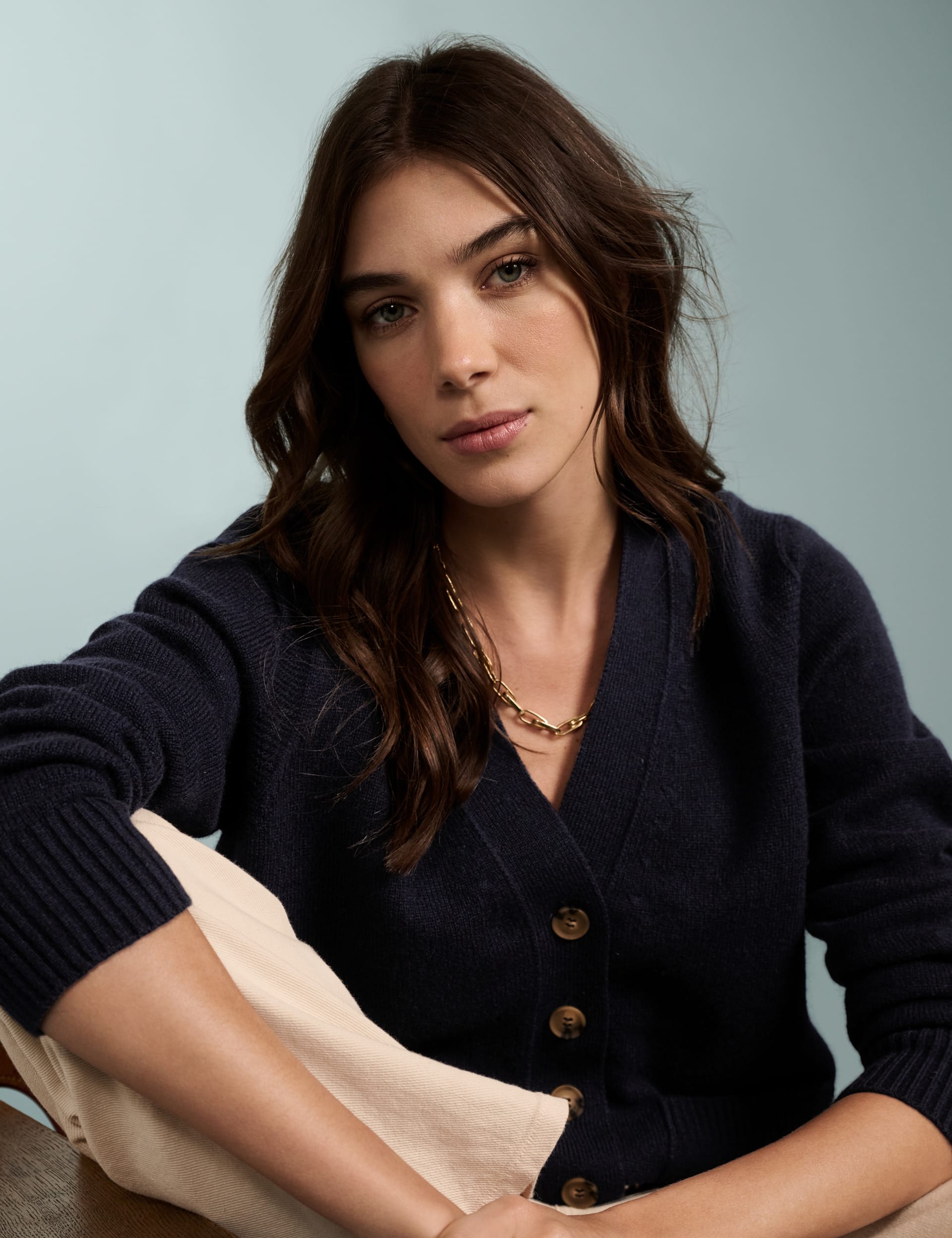 S/M Navy Long Sleeve Cardigan