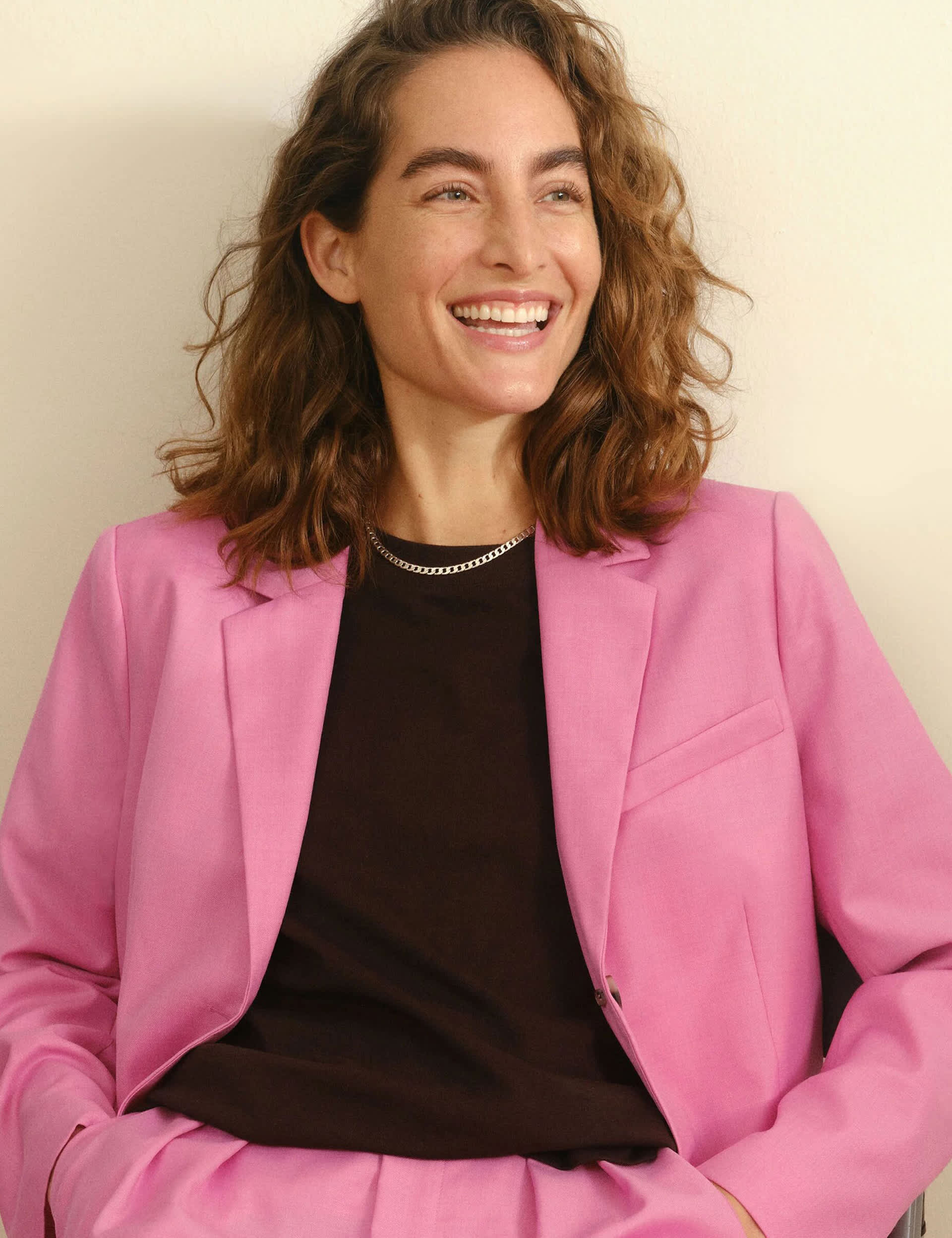 Wool Blend Relaxed Blazer