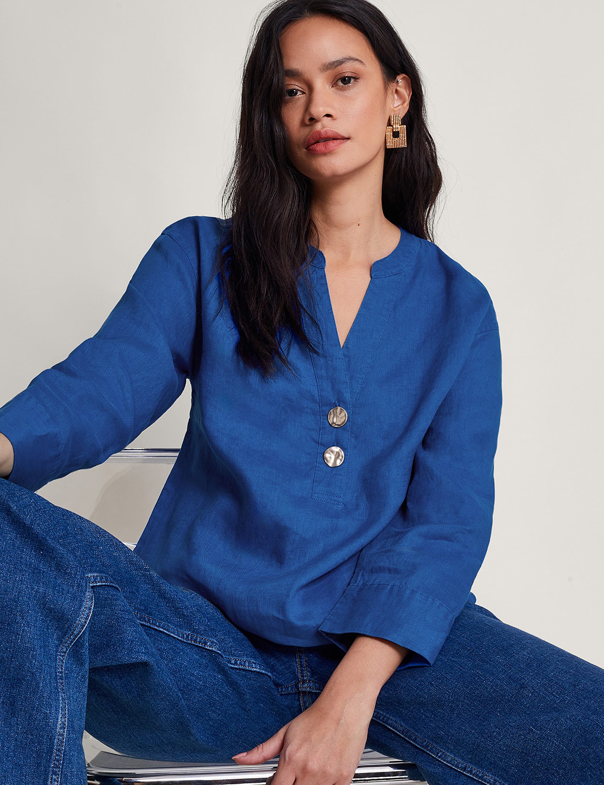 Pure Linen T-Shirt | Monsoon | M&S