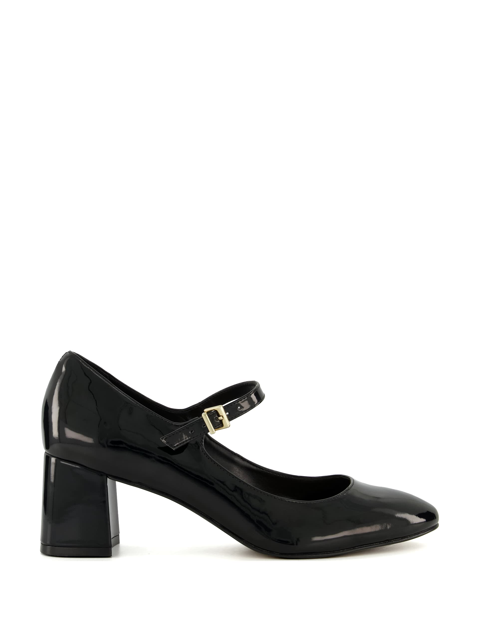 Patent Block Heel Court Shoes | Dune London | M&S