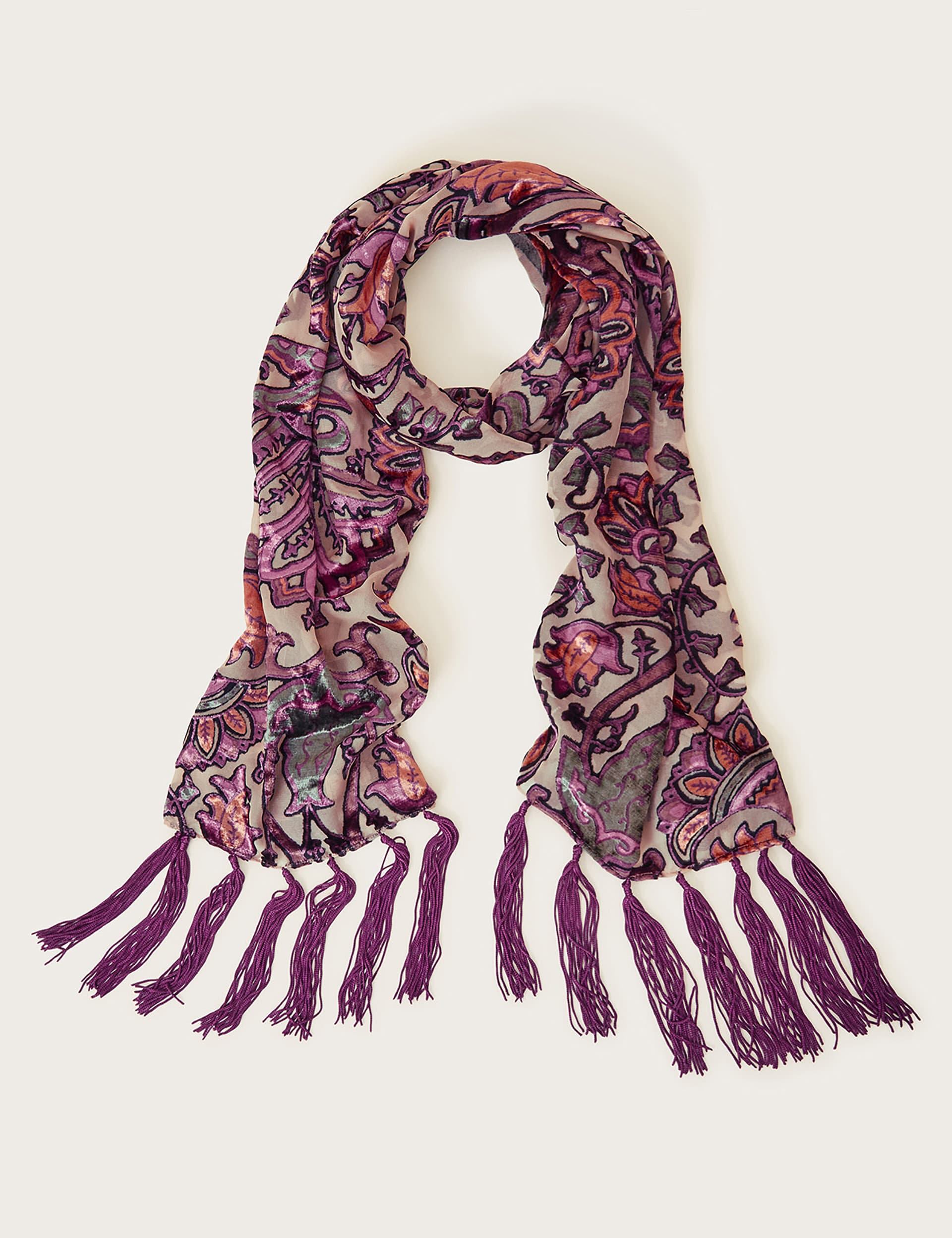 Floral Tassel Scarf | Monsoon | M&S