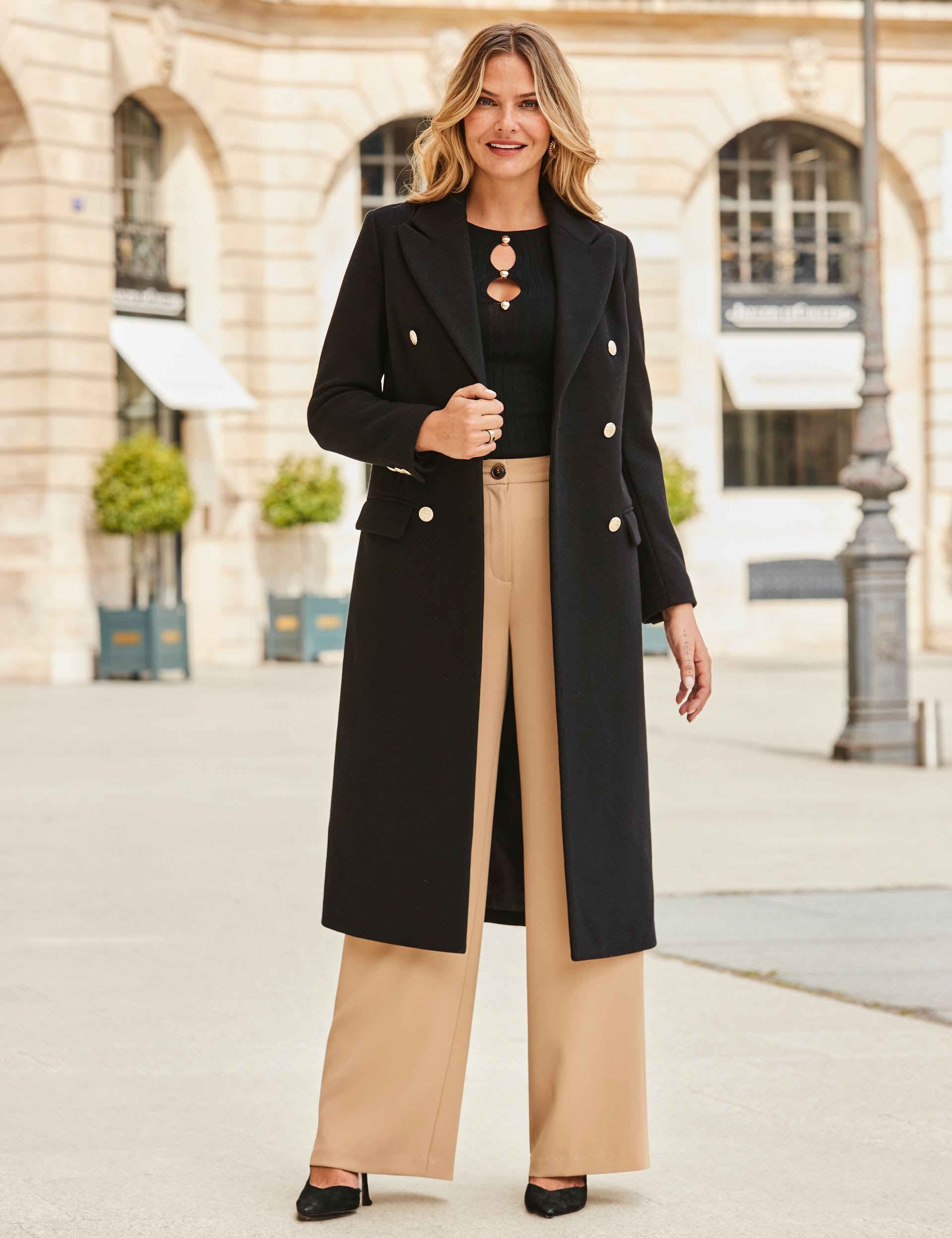 Double Breasted Longline Coat | SOSANDAR | M&S