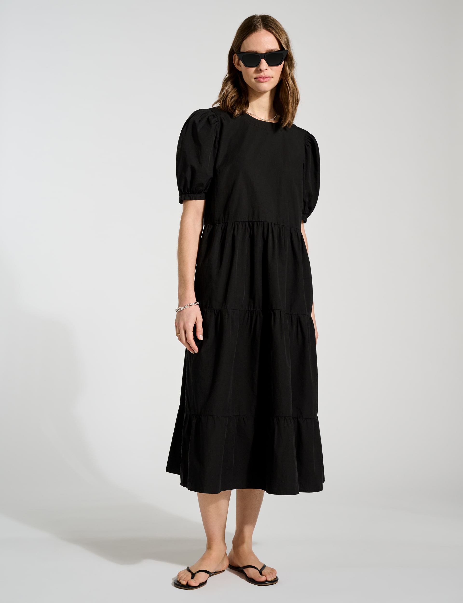 Pure Cotton Midi Tiered Dress | BAUKJEN | M&S