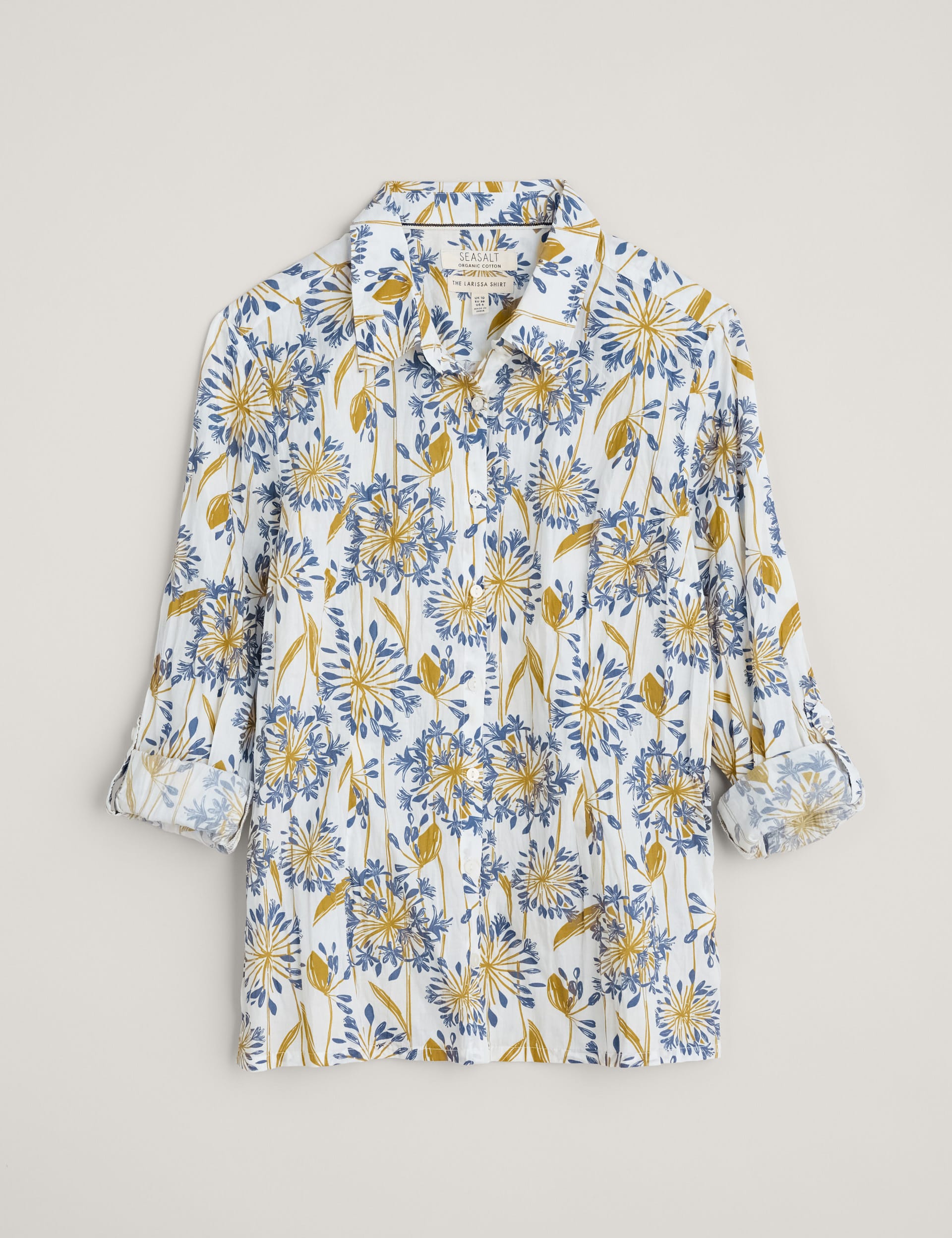 Pure Cotton Floral Button Through Shirt