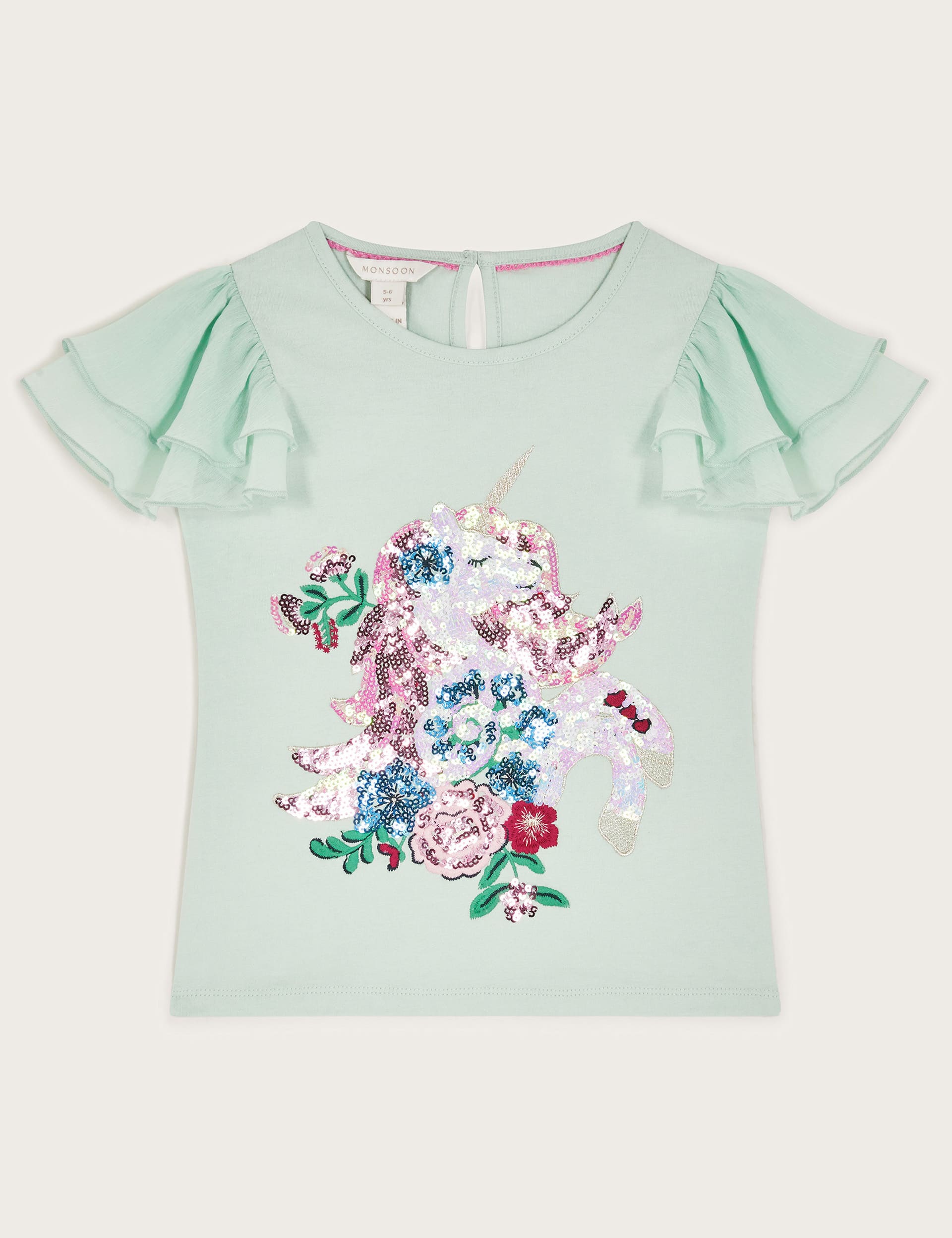 Pure Cotton Sequin Unicorn Blouse (3-13 Yrs) | Monsoon | M&S