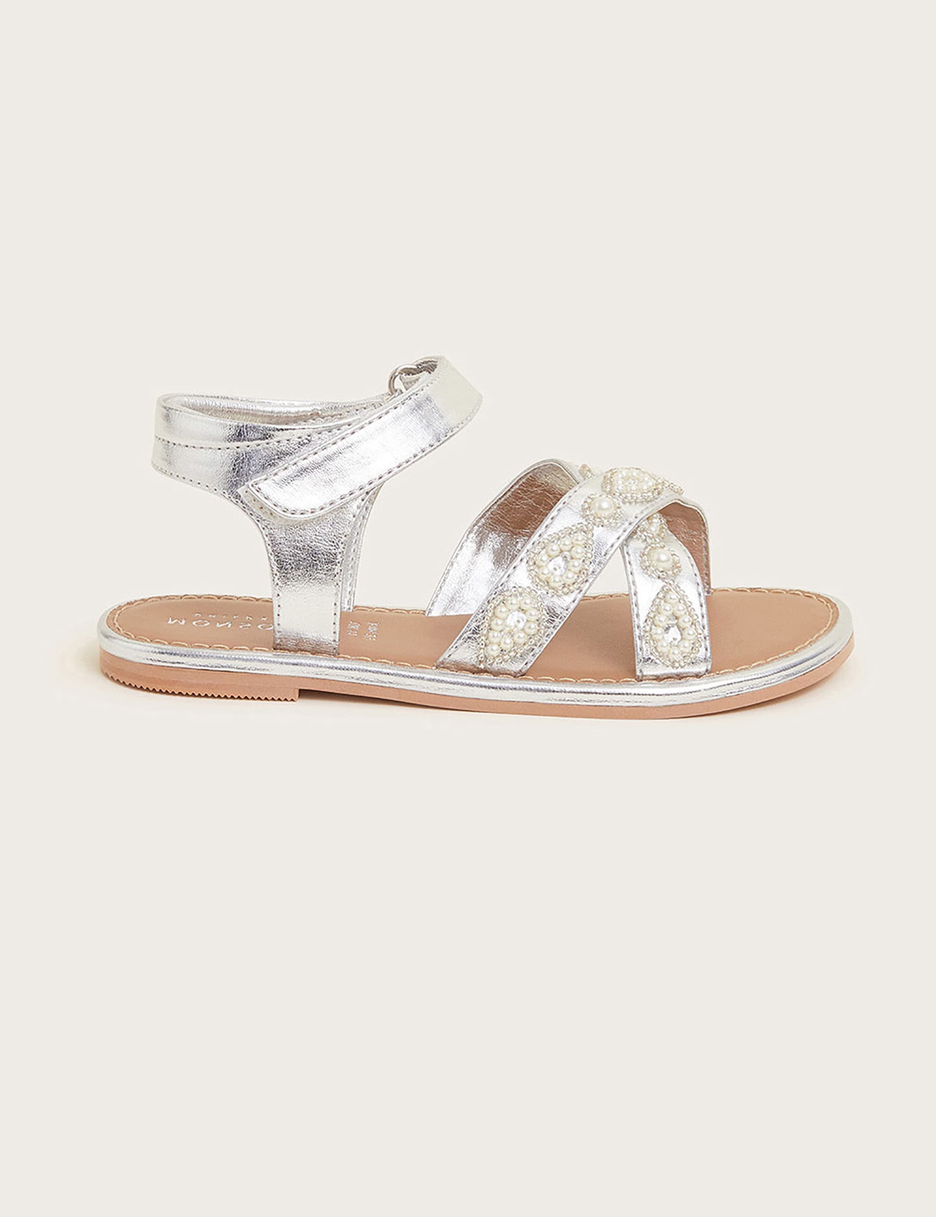 Kids' Metallic Riptape Sandals (7 Small - 4 Large) | Monsoon | M&S