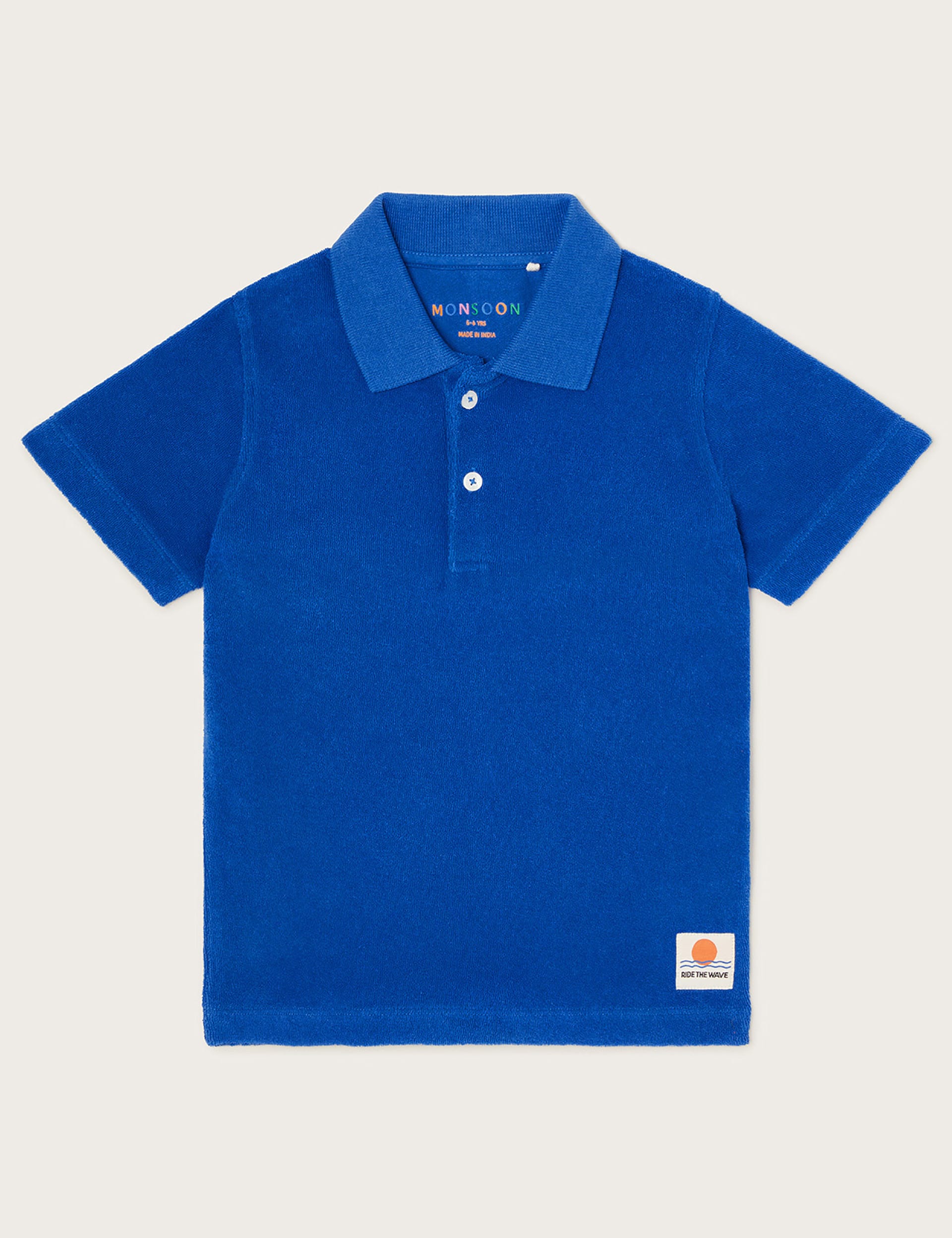 Pure Cotton Towelling Polo Shirt (3-13 Yrs) | Monsoon | M&S