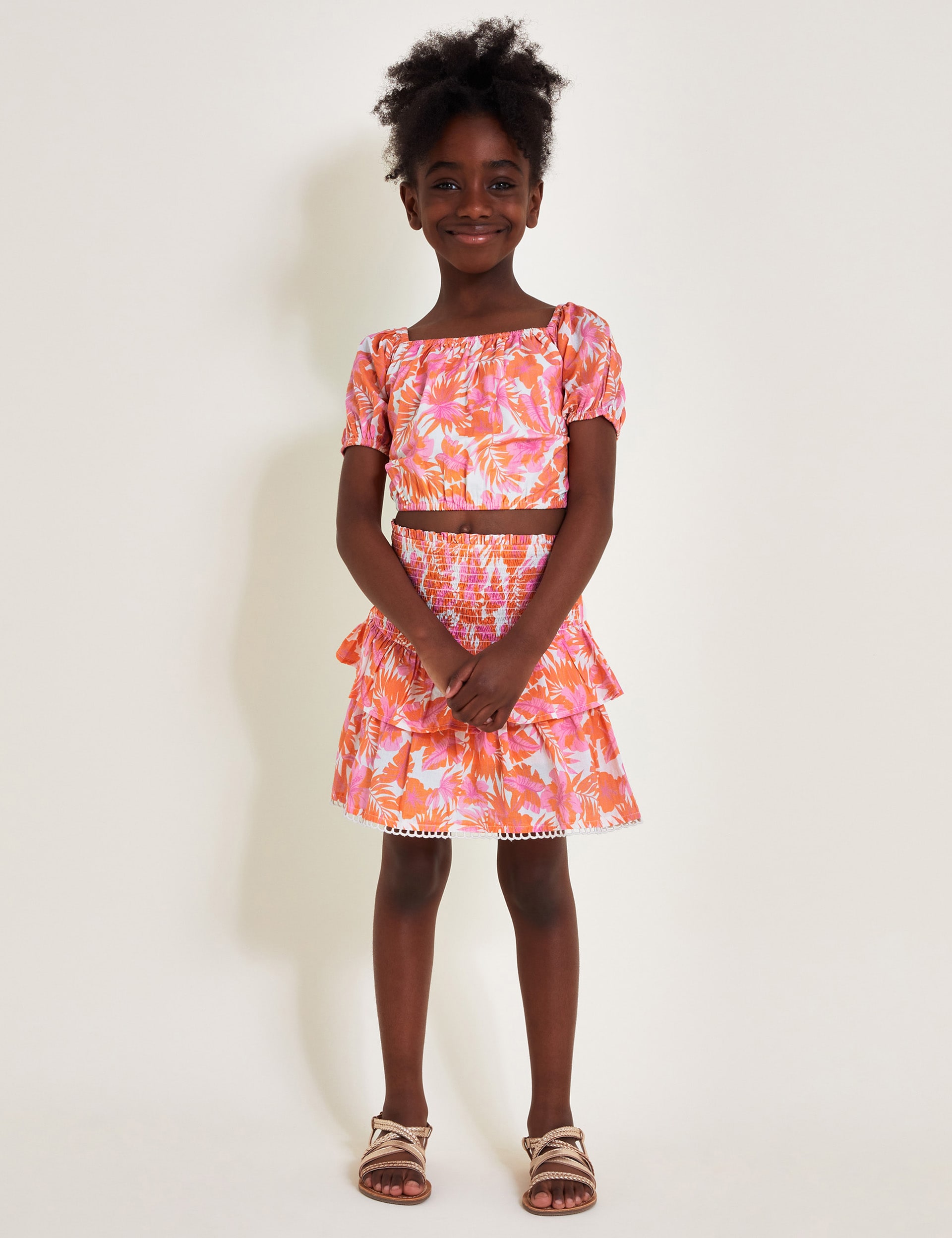 Pure Cotton Floral Top (3-13 Yrs) | Monsoon | M&S