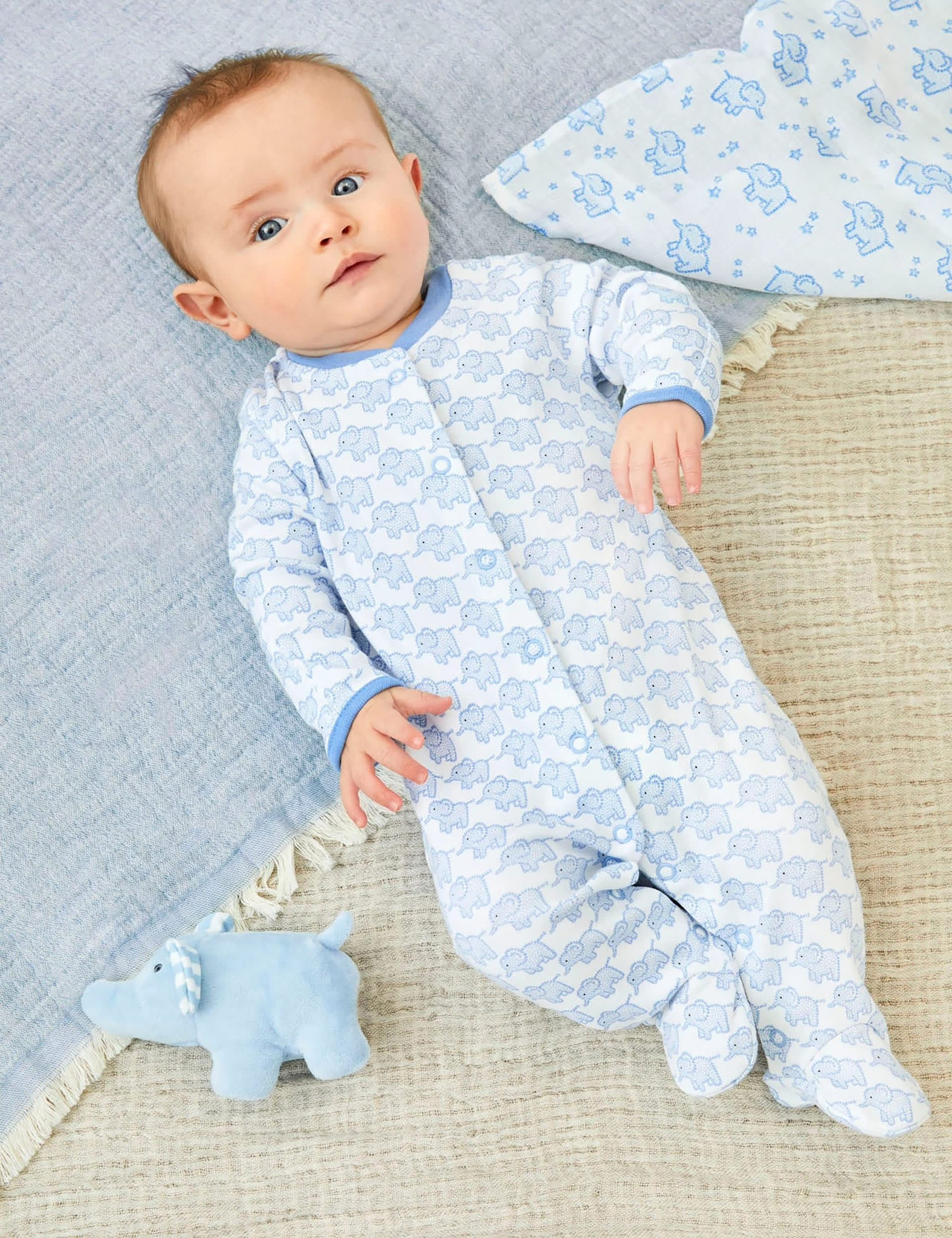Pure Cotton Animal Sleepsuit (0-12 Mths) | JoJo Maman Bébé | M&S