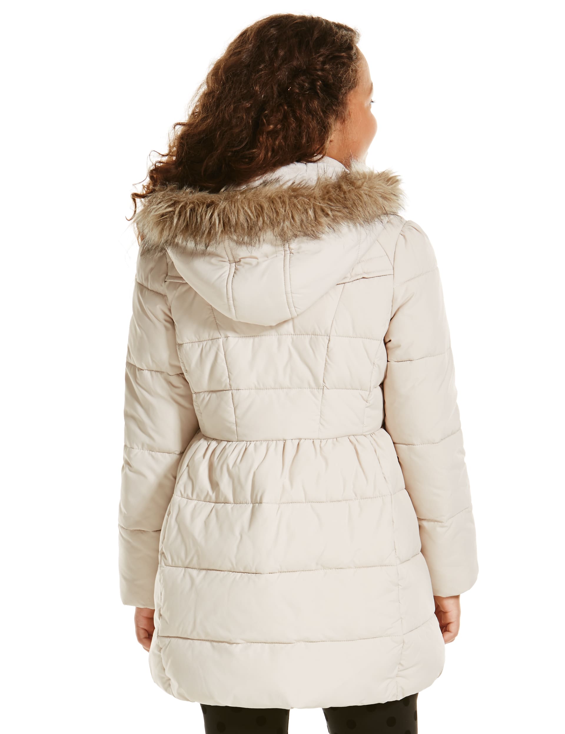 Thermal Padded Faux Fur Hooded Coat with Stormwear™ (5-14 Years) Image 2 of 5