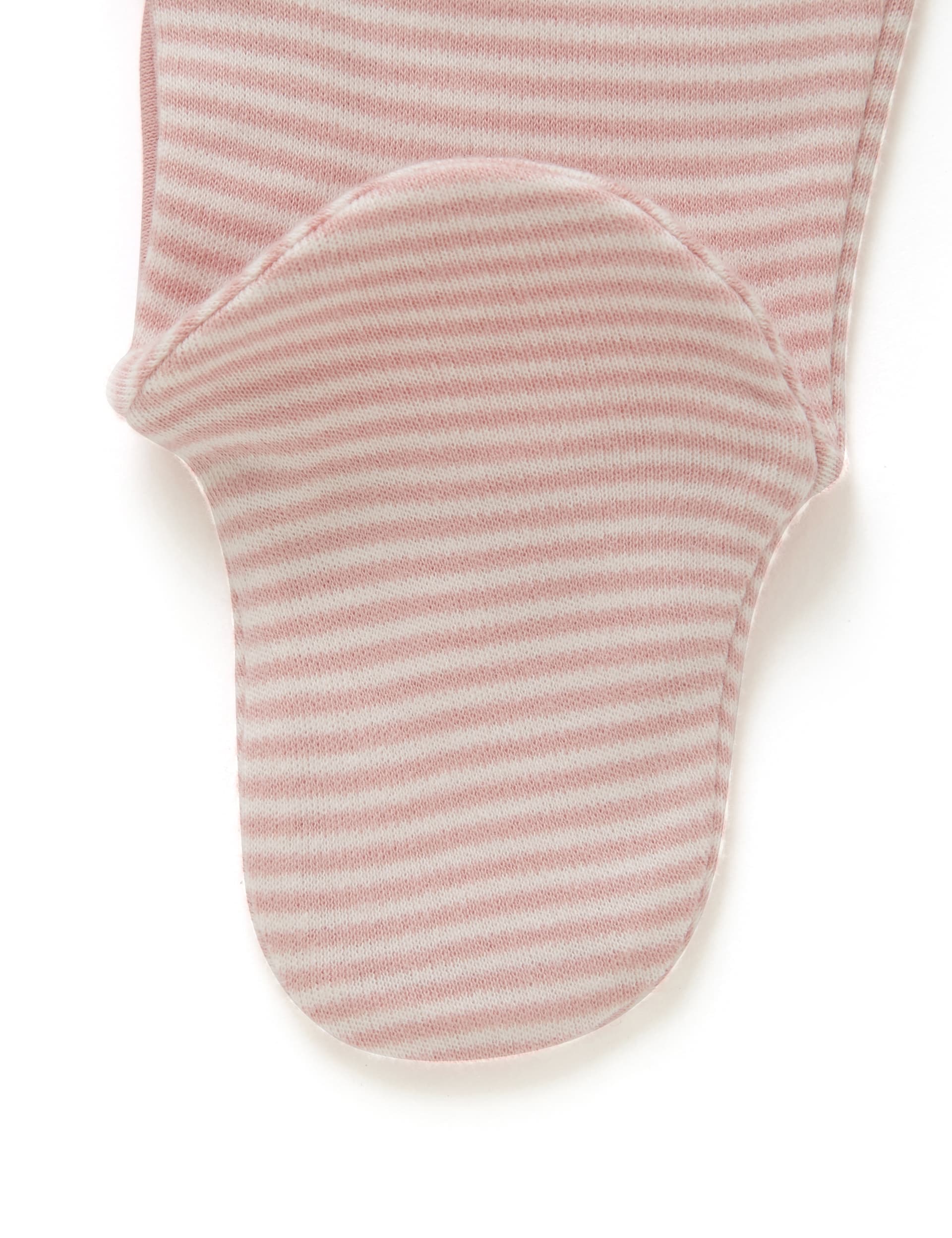 3 Pack Pure Cotton Elephant Print Sleepsuits Image 2 of 7