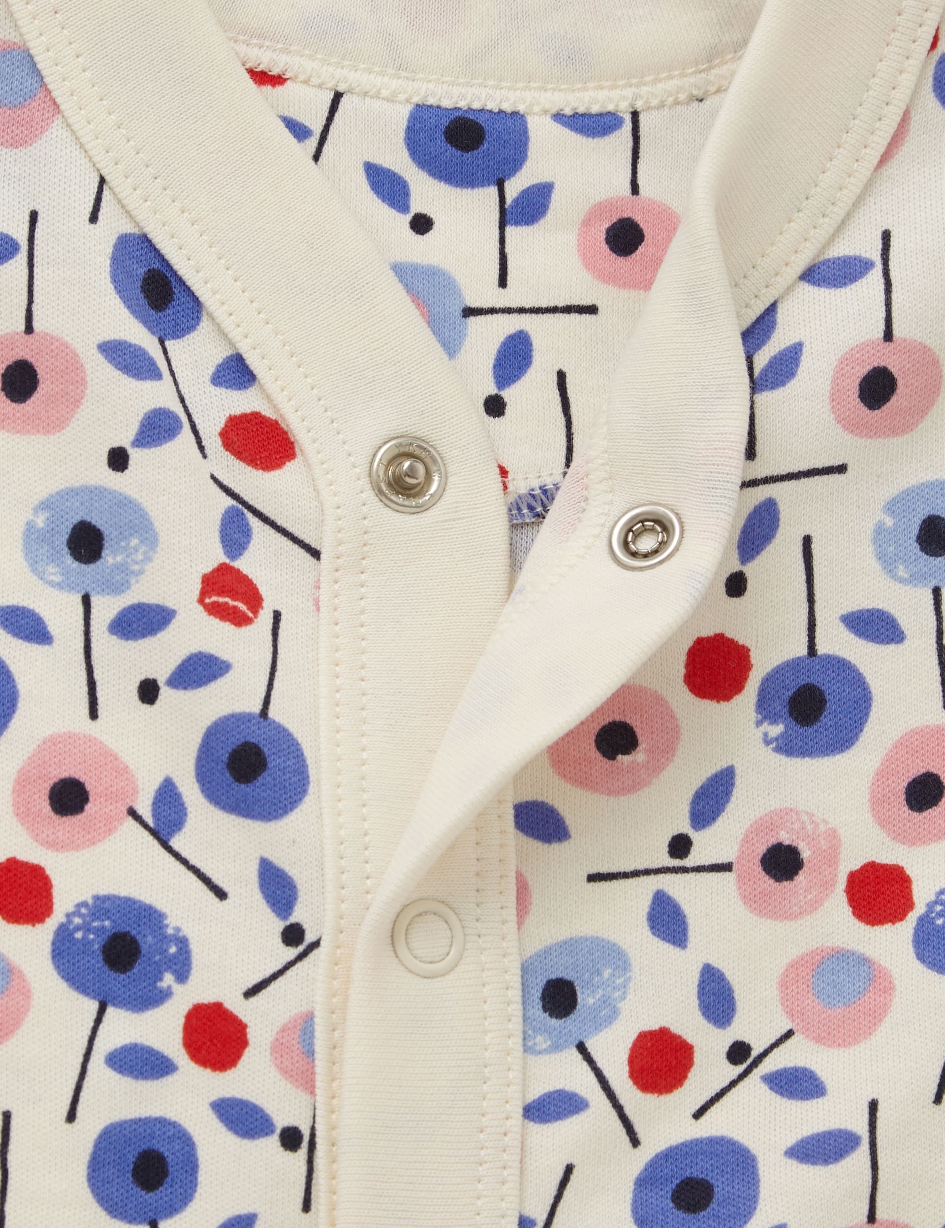 3 Pack Pure Cotton Nautical Theme Sleepsuits Image 2 of 5