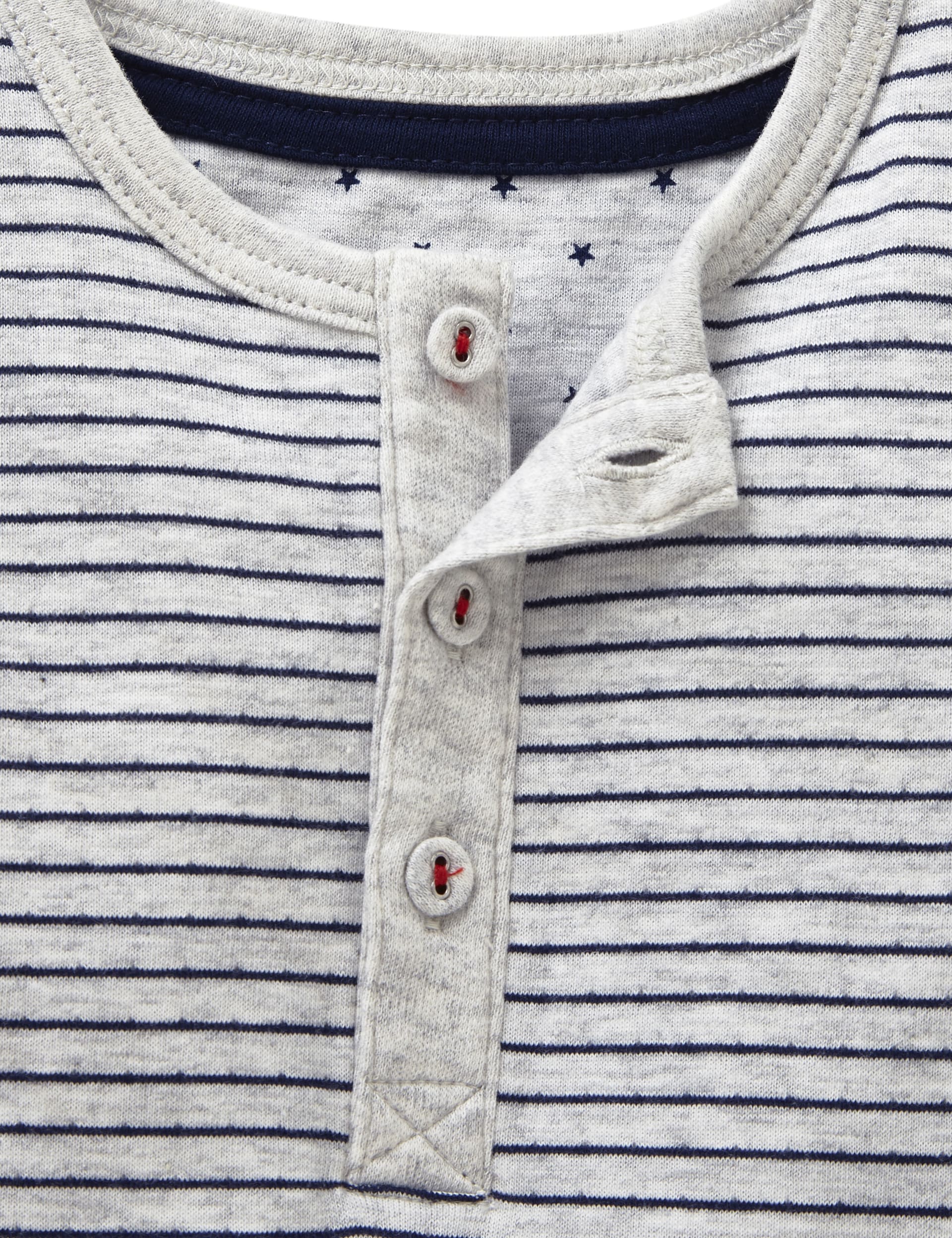 Pure Cotton Striped Onesie Image 2 of 3