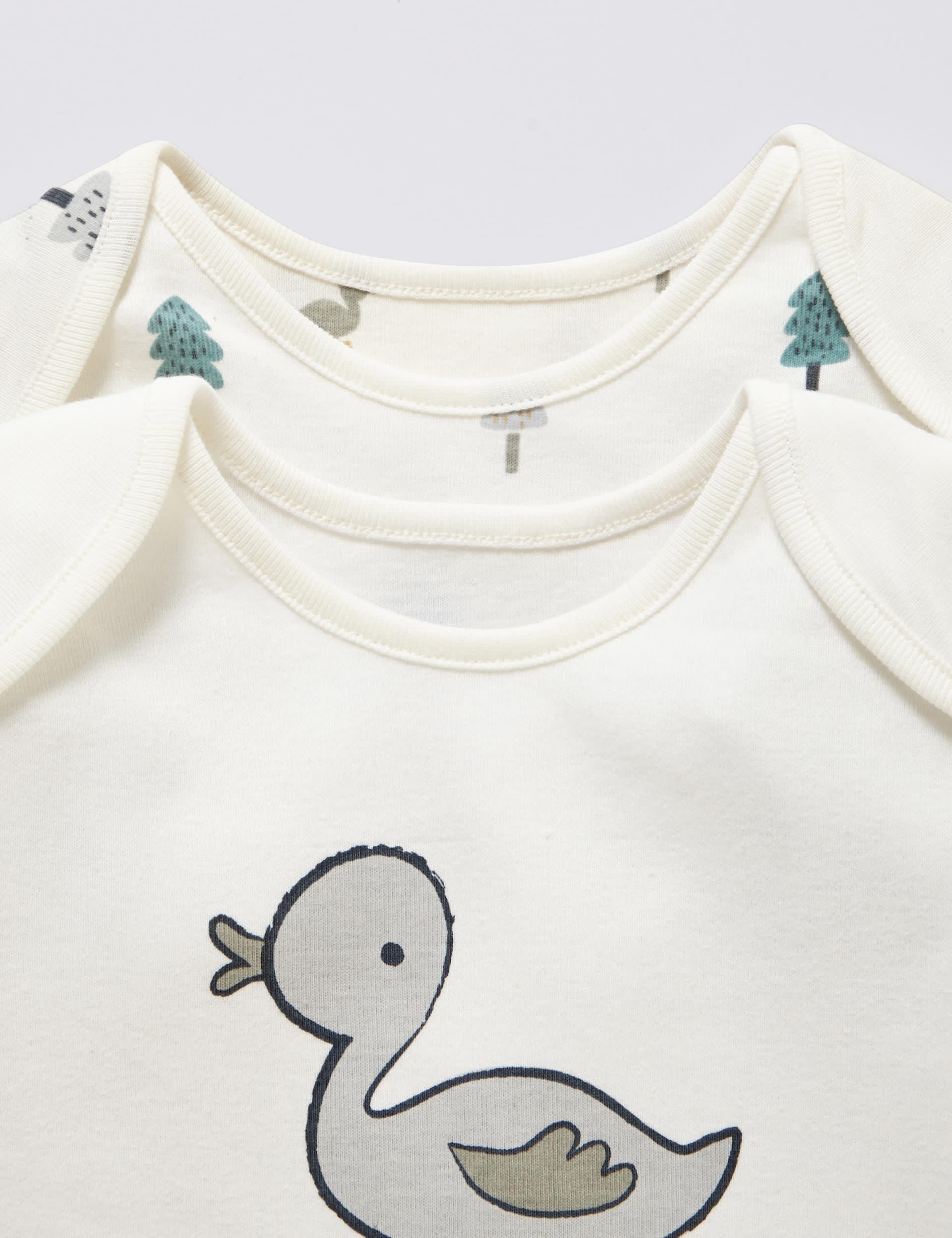 2 Pack Pure Cotton Duckling Print All-in-One Image 2 of 4