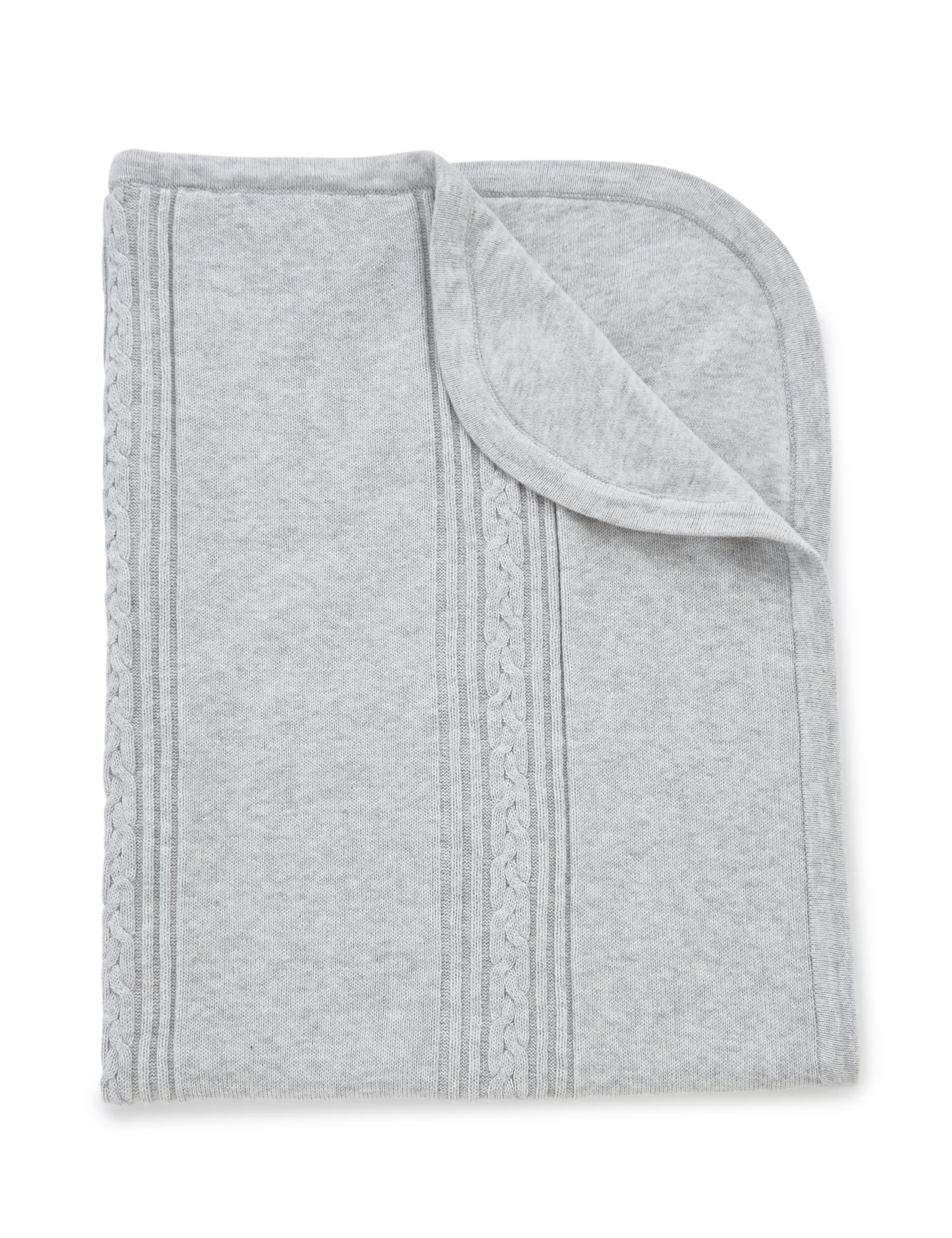 Pure Cotton Cable Knit Shawl Image 1 of 1