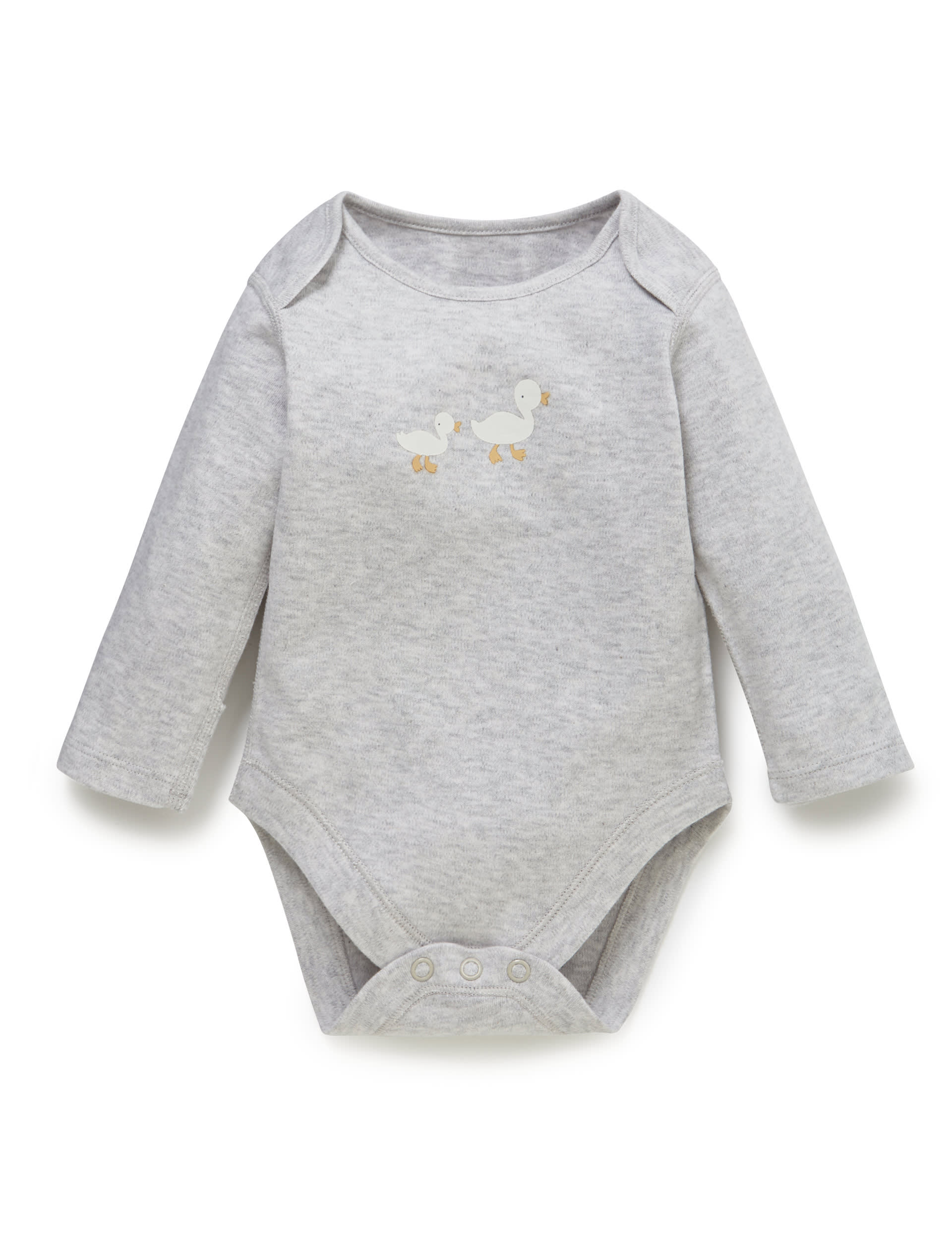5 Pack Pure Cotton Duck Print Long Sleeved Bodysuits Image 2 of 5
