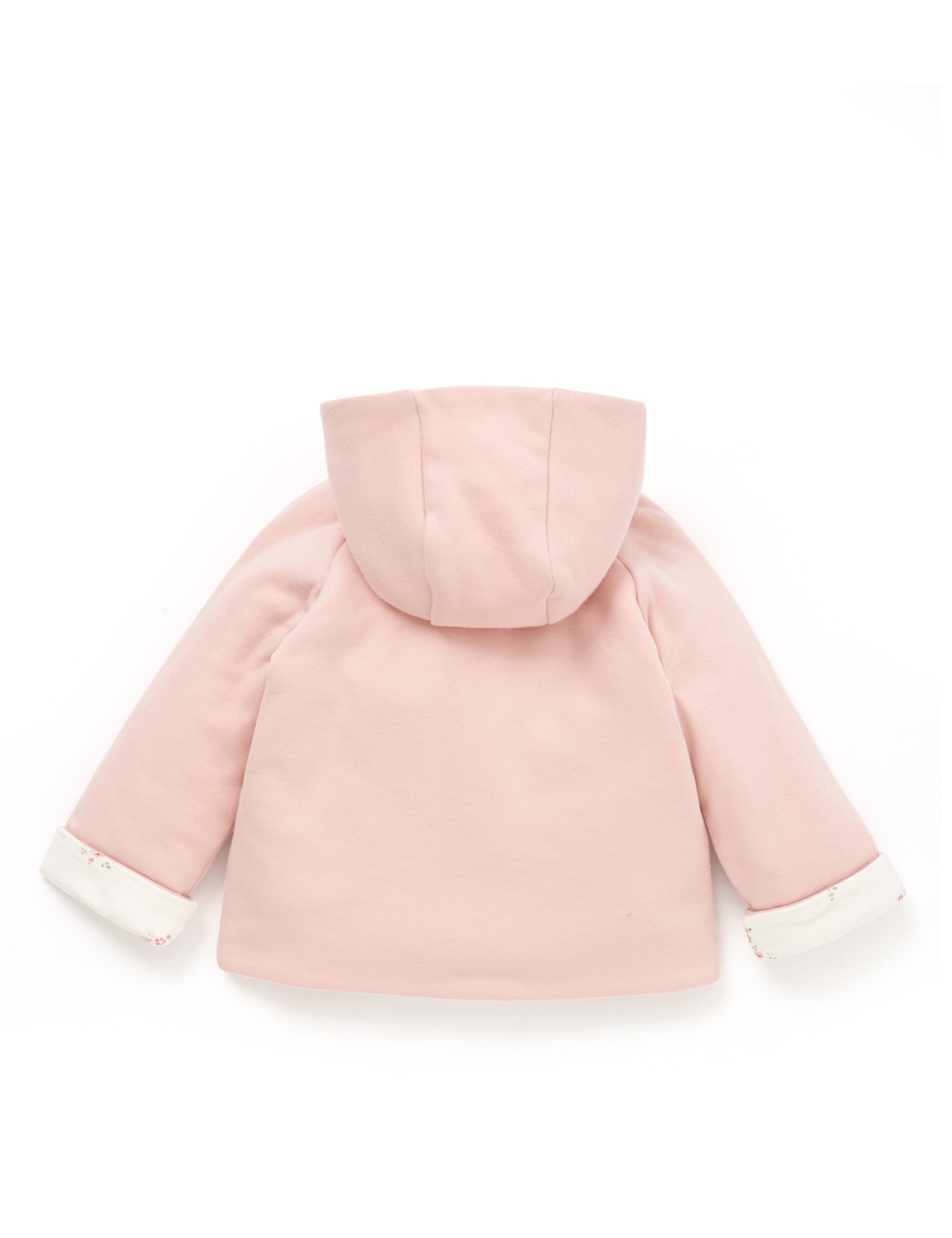 Pure Cotton Hooded Floral Reversible Jacket Image 2 of 3