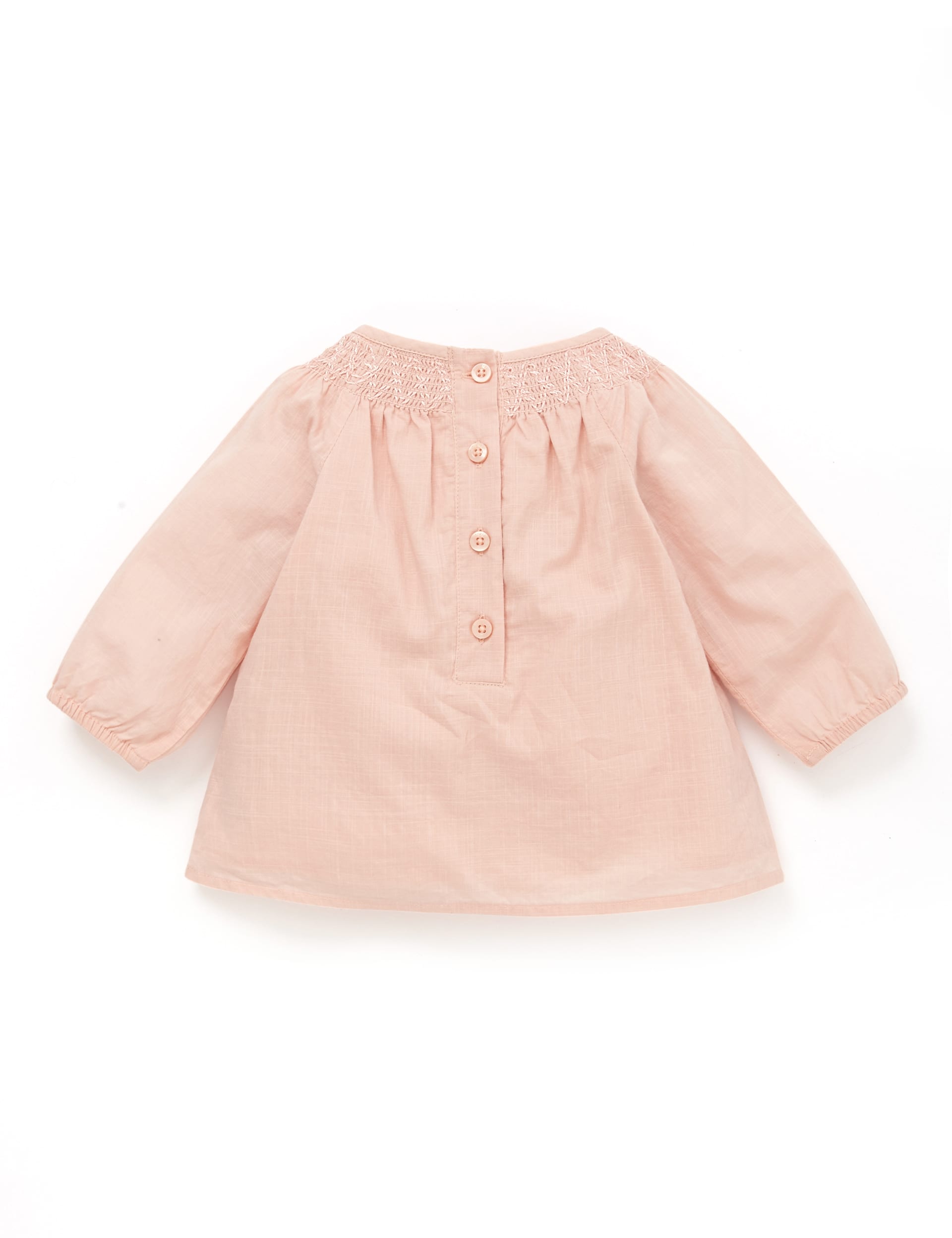 Pure Cotton Woven Smocked Top Image 2 of 3