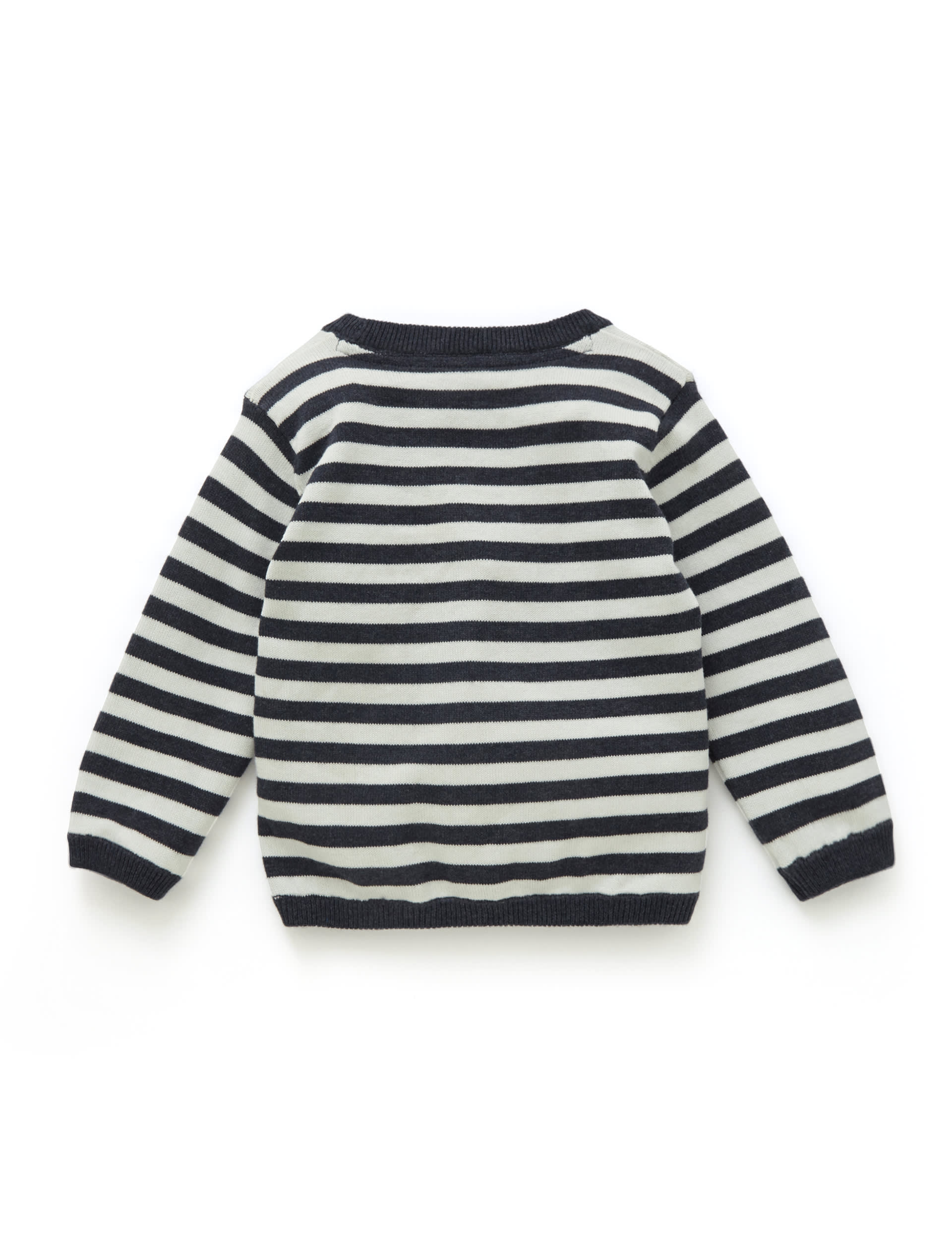Pure Cotton Marl Striped Cardigan Image 1 of 2