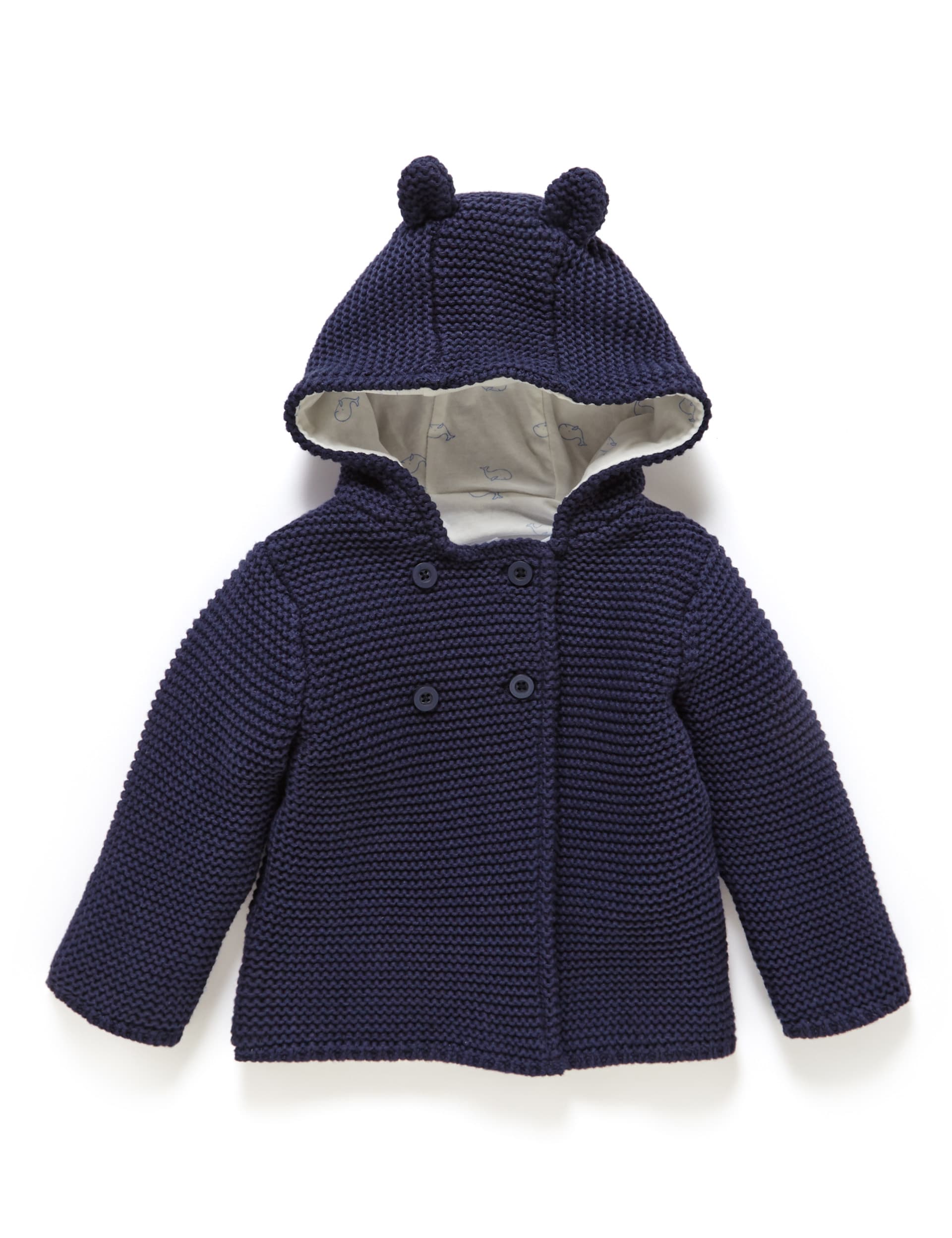 Pure Cotton Hooded Cardigan Image 2 of 5