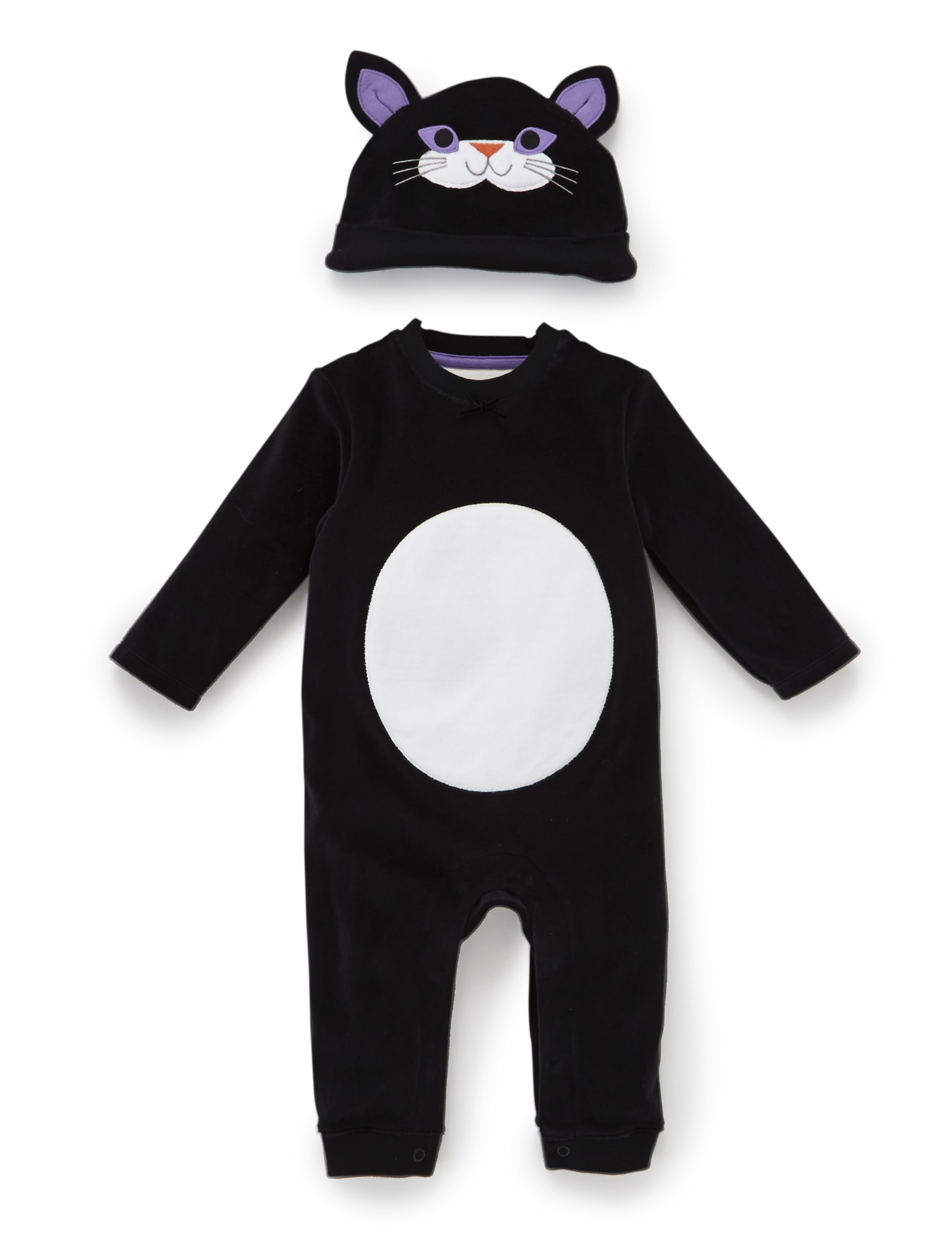 2 Piece Cotton Rich Cat Onesie with Hat Image 1 of 2