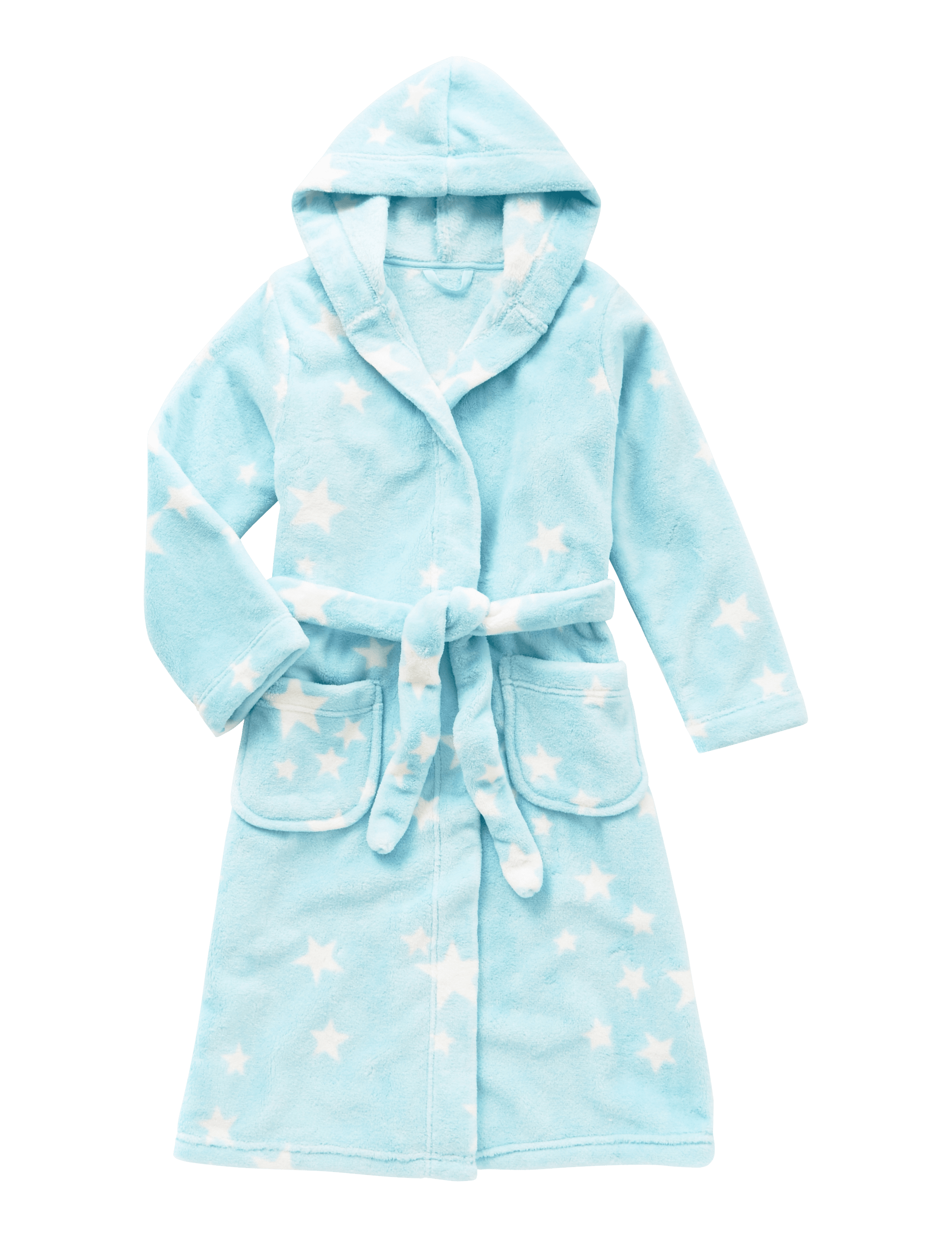 Anti Bobble Star Print Dressing Gown with Belt (6-16 Years) Image 2 of 3